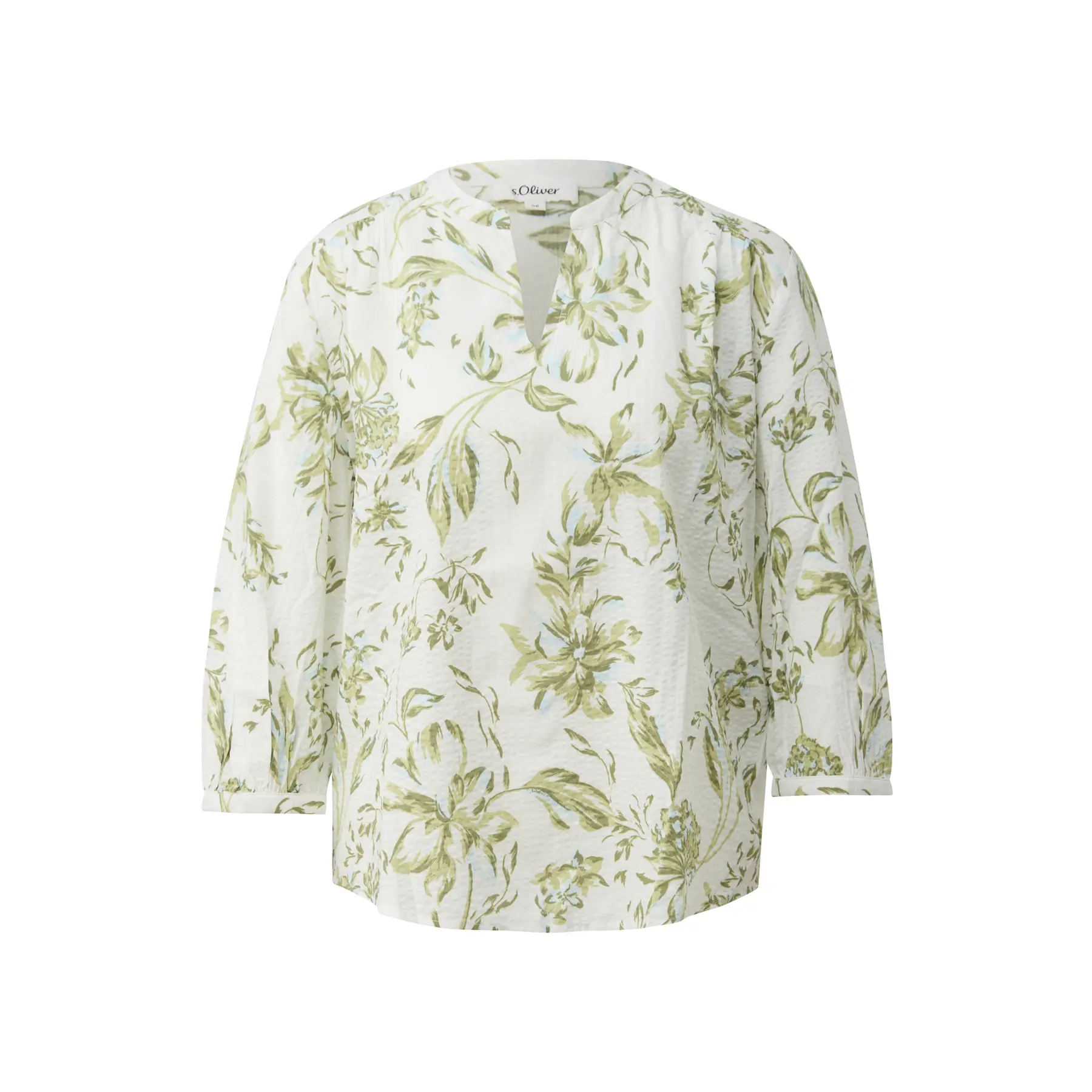 Bluse mit Allover-Print und Raffung Damen s.Oliver