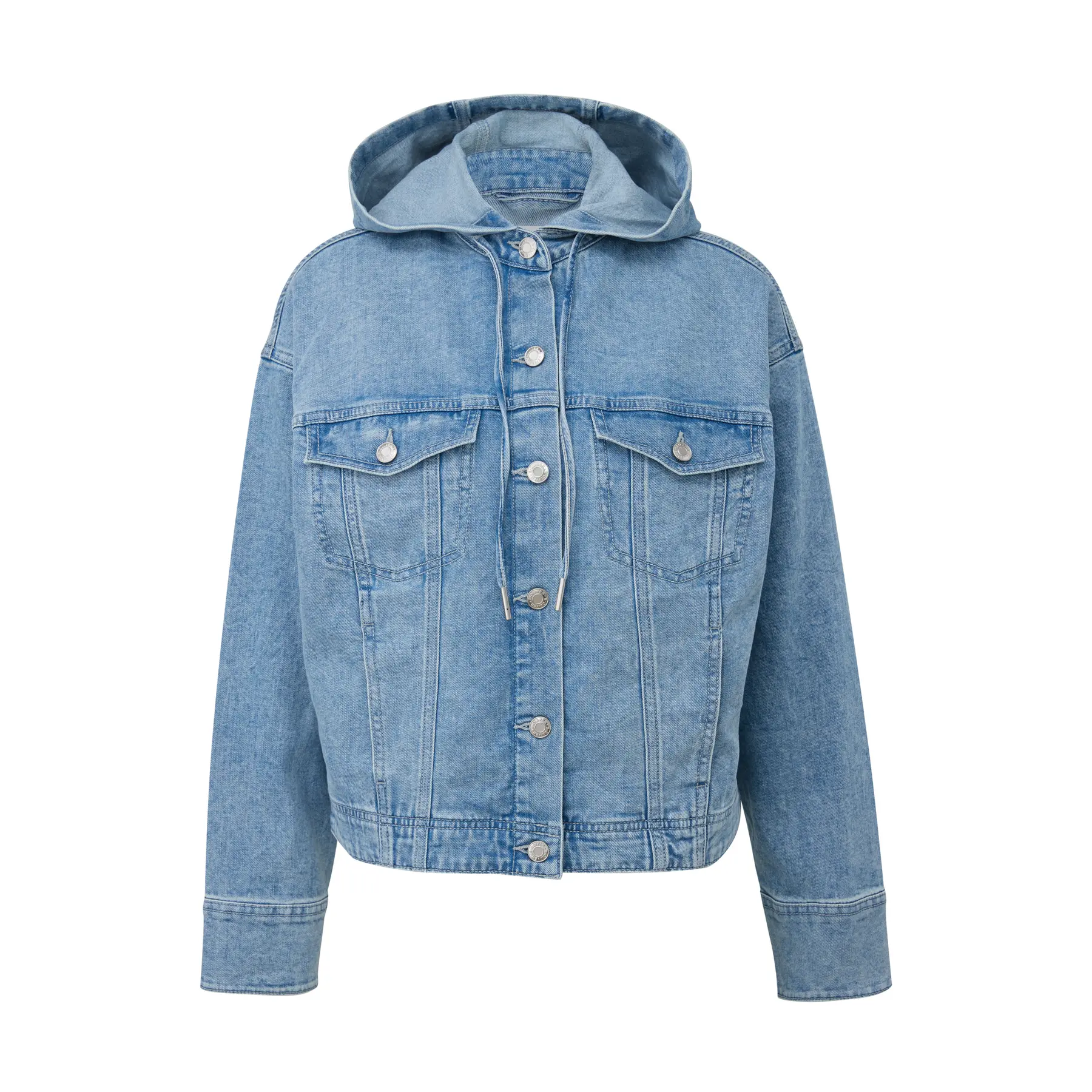 Damen Oversize Denimjacke mit Kapuze und Brusttasche s.Oliver