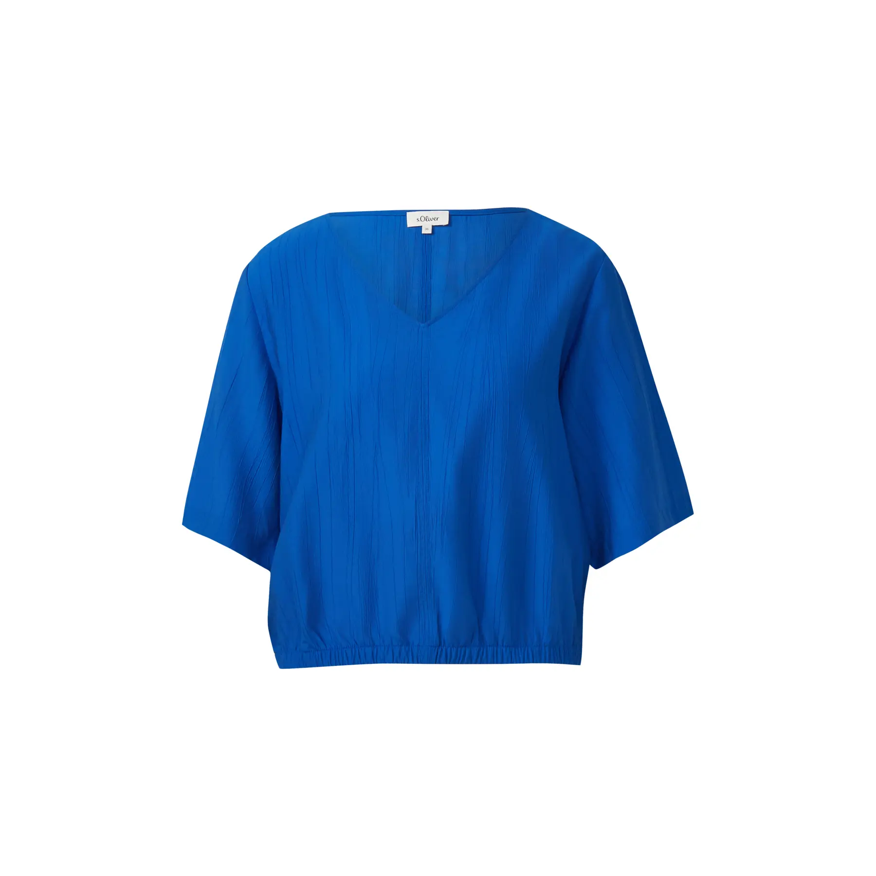 Strukturierte Bluse mit V-Ausschnitt und Rüschen Damen s.Oliver