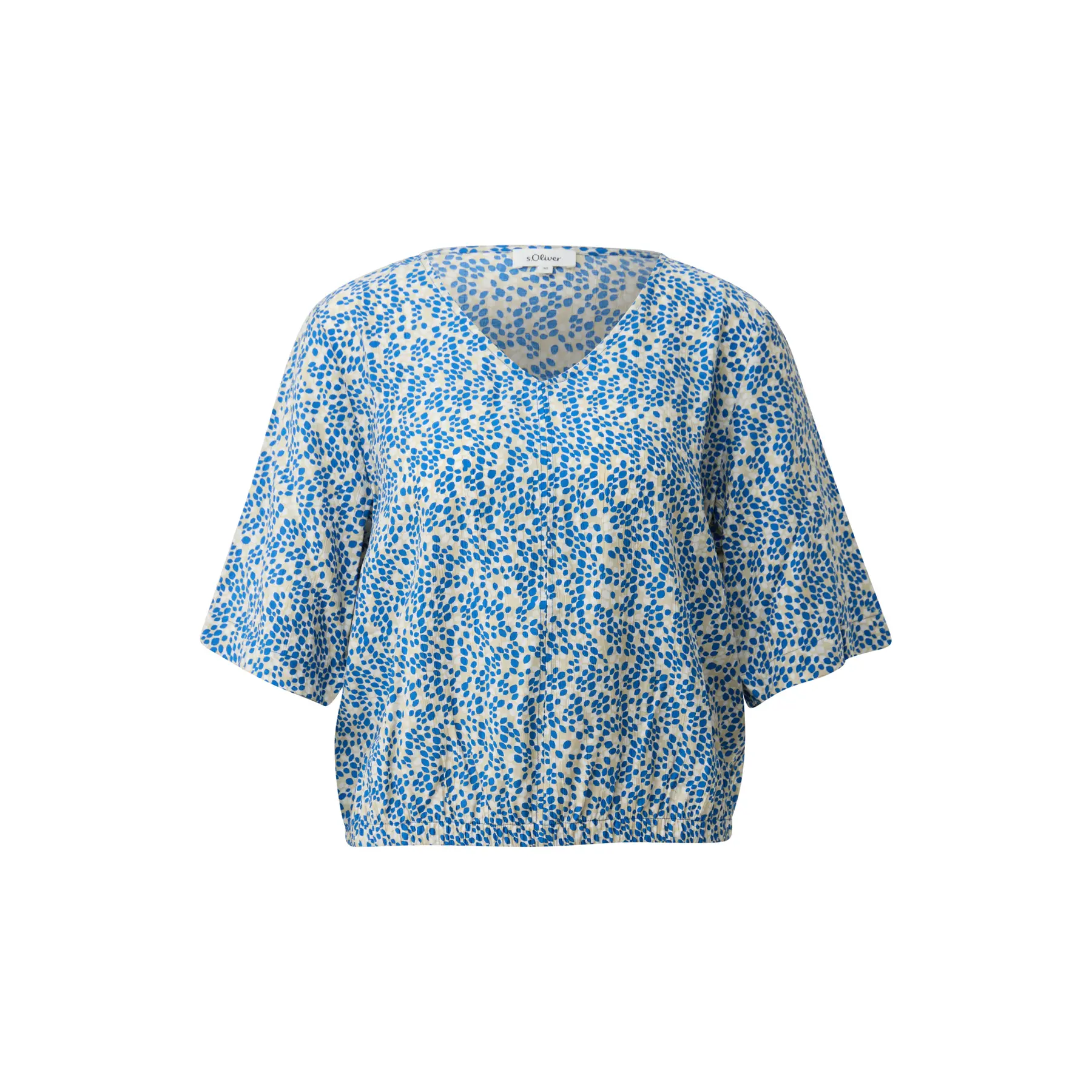 Strukturierte Bluse mit V-Ausschnitt und Rüschen Damen s.Oliver