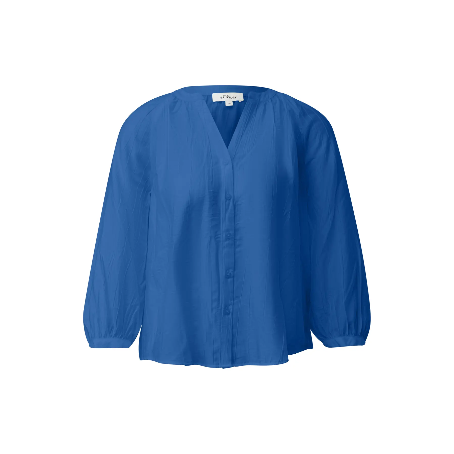 Strukturierte Viskosebluse mit Rüschen und 3/4 Raglanärmeln Damen s.Oliver