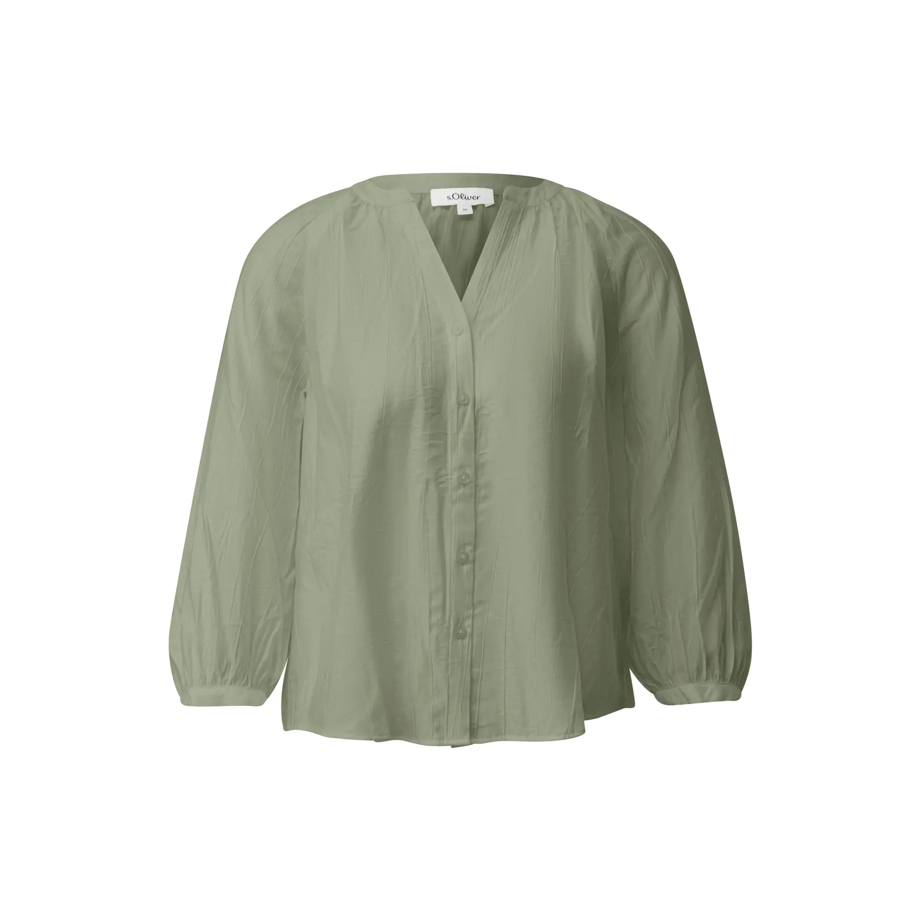 Strukturierte Viskosebluse mit Rüschen und 3/4 Raglanärmeln Damen s.Oliver