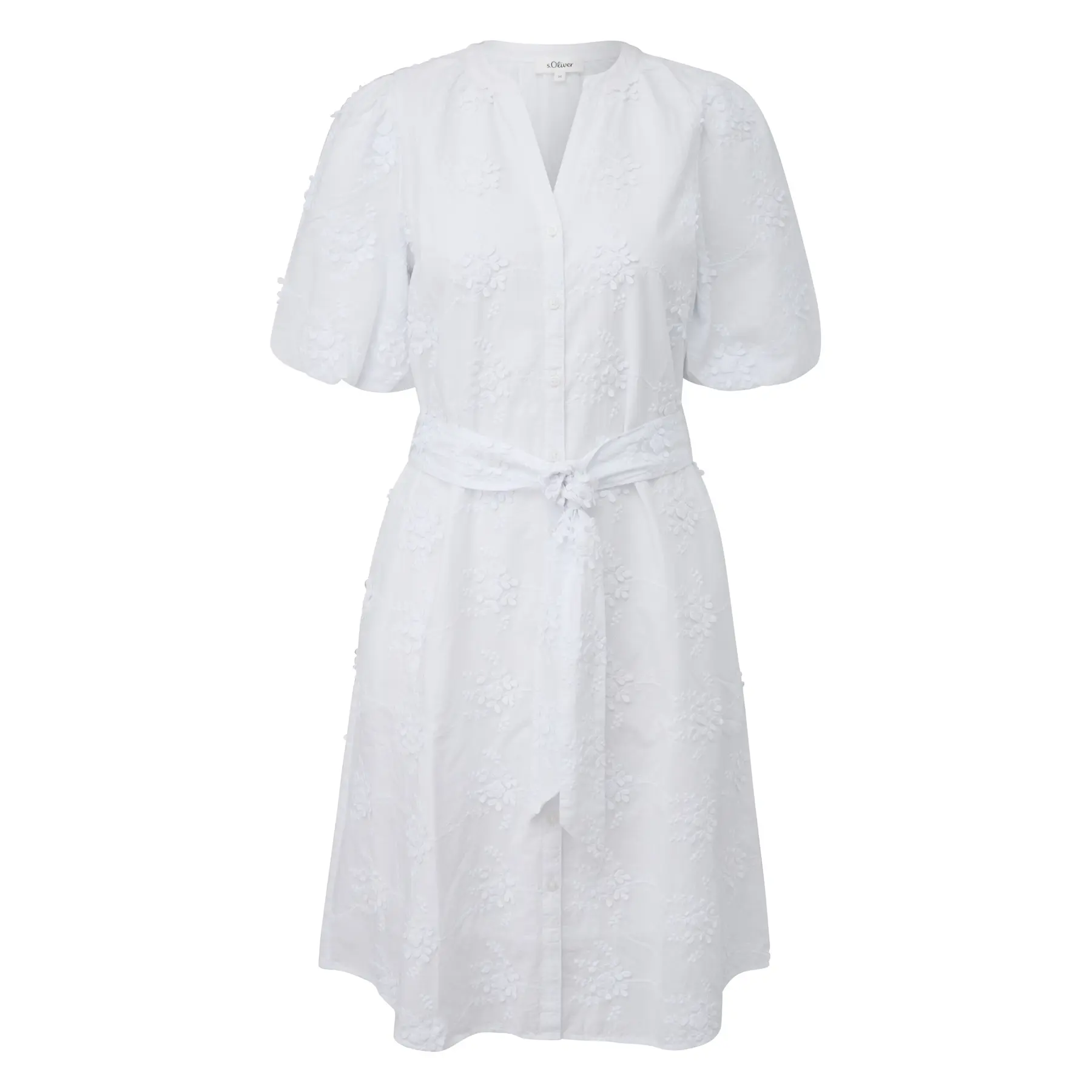 Baumwollkleid mit Raffung und Stoffgürtel Damen s.Oliver