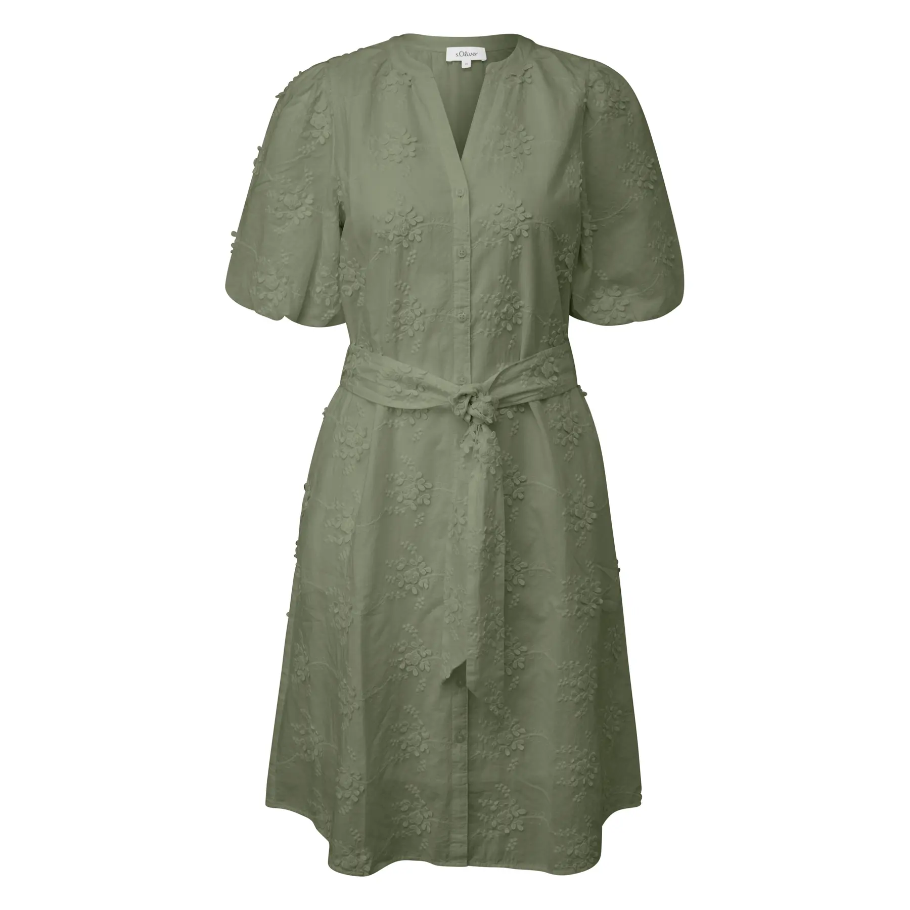 Baumwollkleid mit Raffung und Stoffgürtel Damen s.Oliver