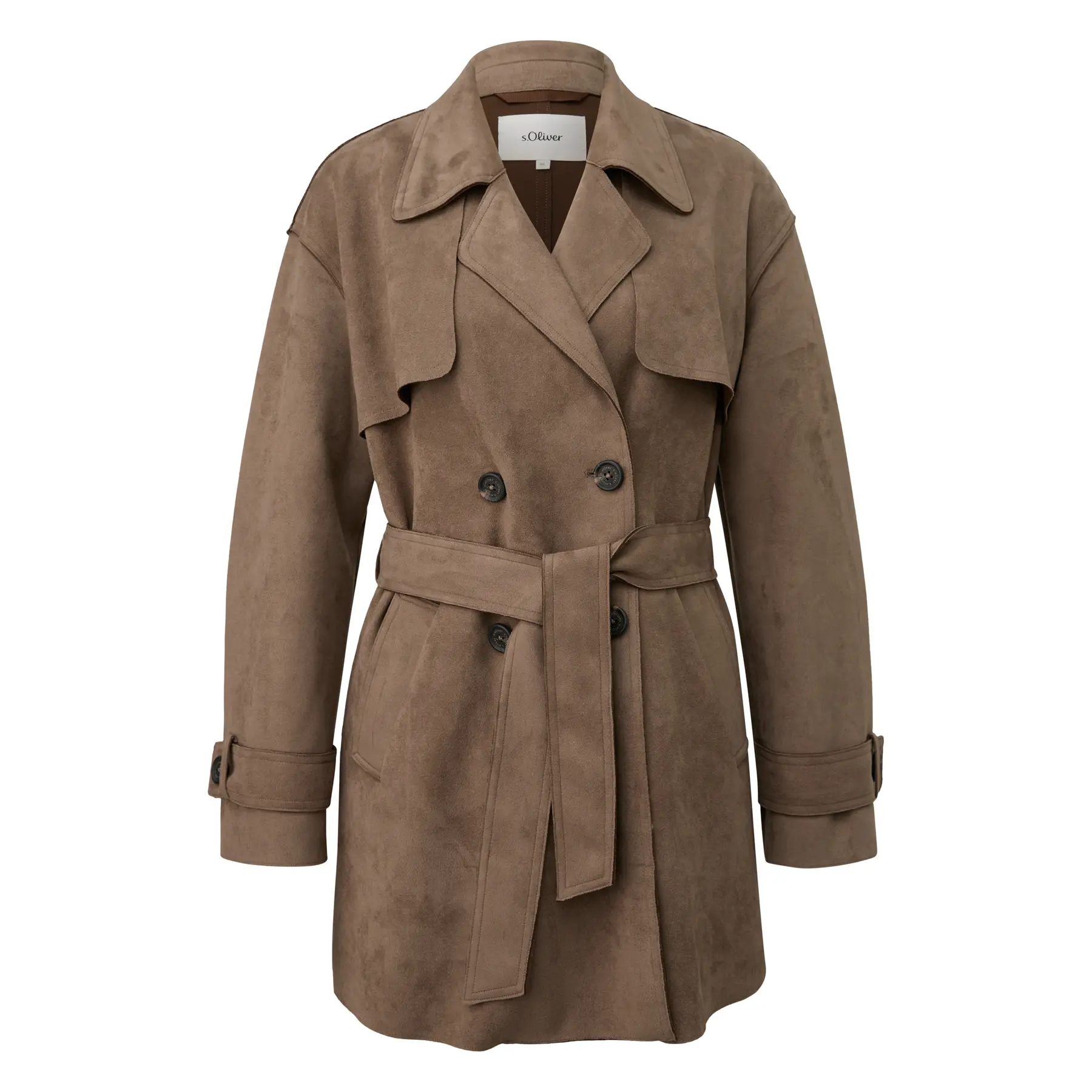 Trenchcoat mit Gürtel und Reverskragen Damen s.Oliver
