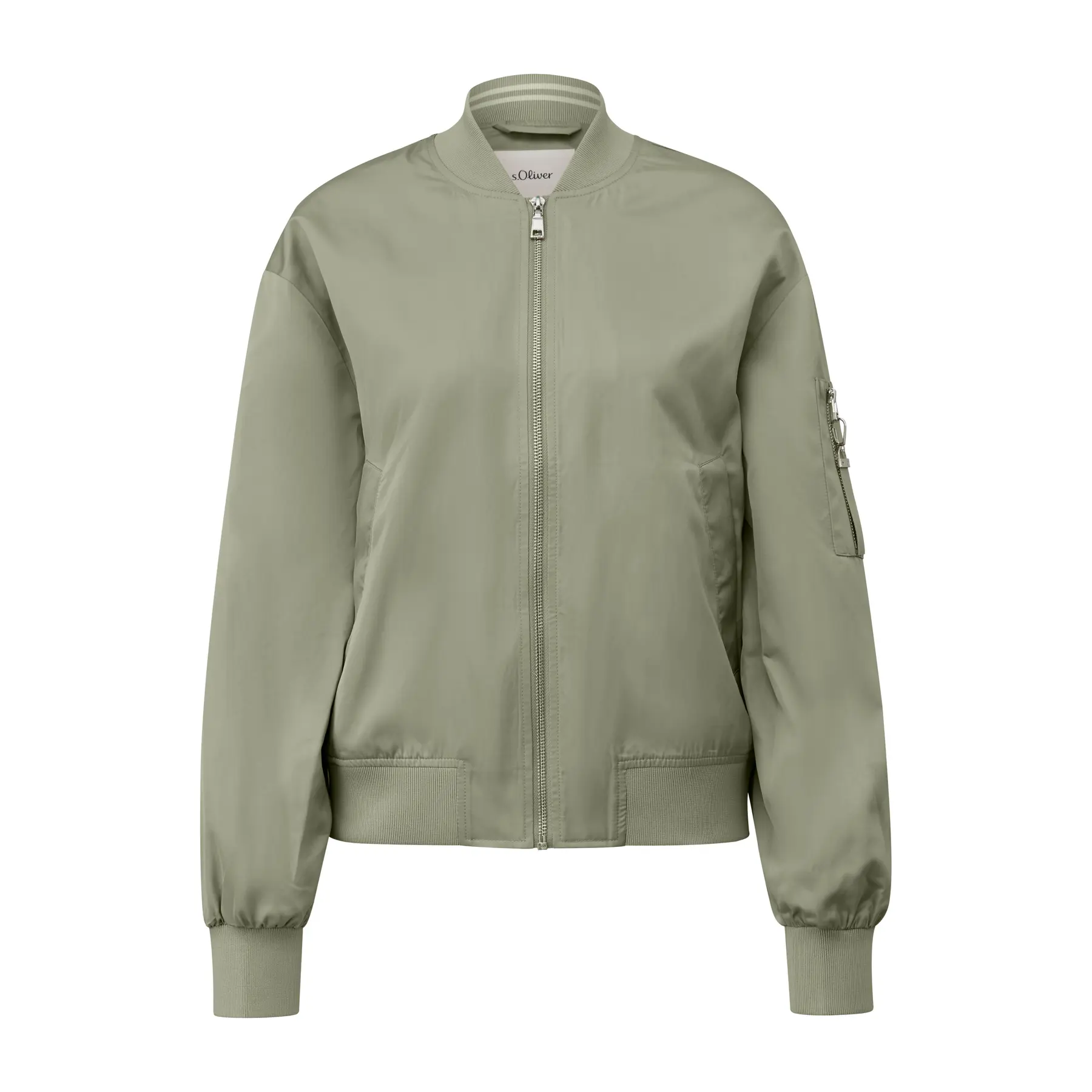 Lässige Bomberjacke mit Rippkragen und Rippbündchen für Damen s.Oliver