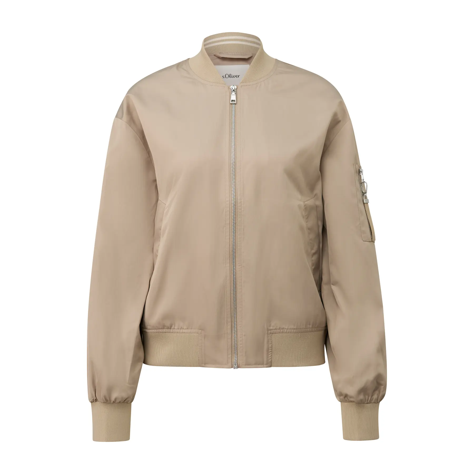 Lässige Bomberjacke mit Rippkragen und Rippbündchen für Damen s.Oliver