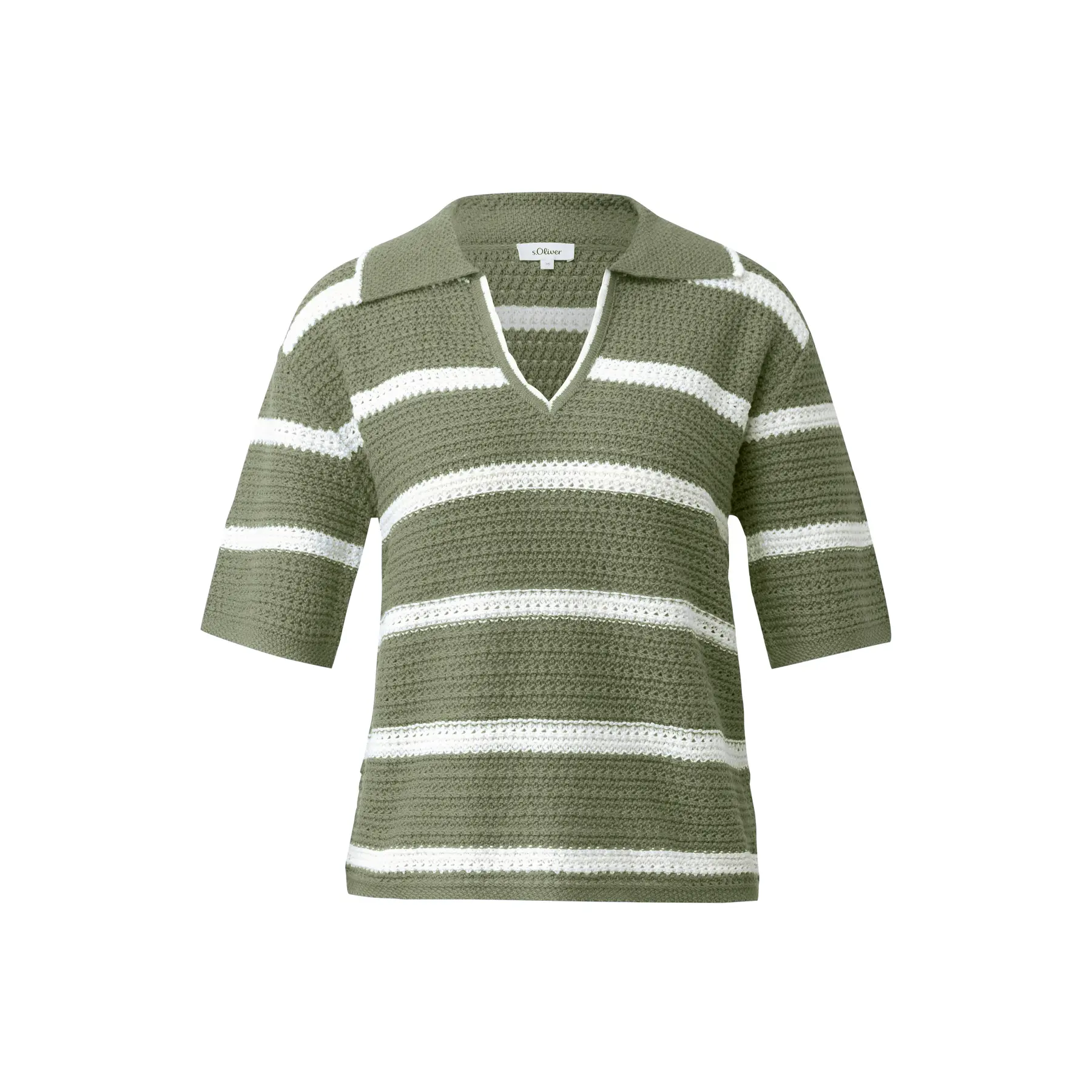 Pull aus Baumwollmischung mit V-Ausschnitt Damen s.Oliver