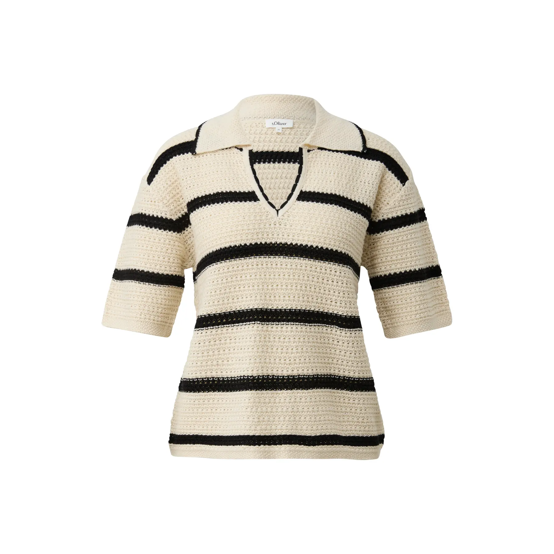 Pull aus Baumwollmischung mit V-Ausschnitt Damen s.Oliver