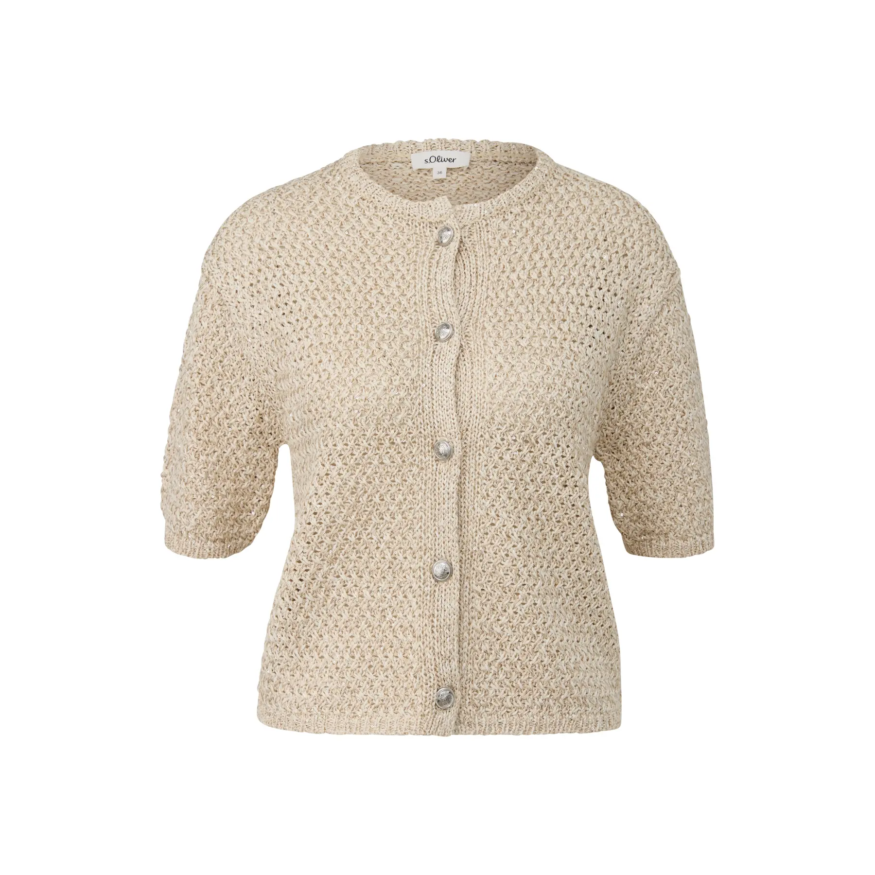 Damen Kurzarm-Cardigan mit Knöpfen s.Oliver