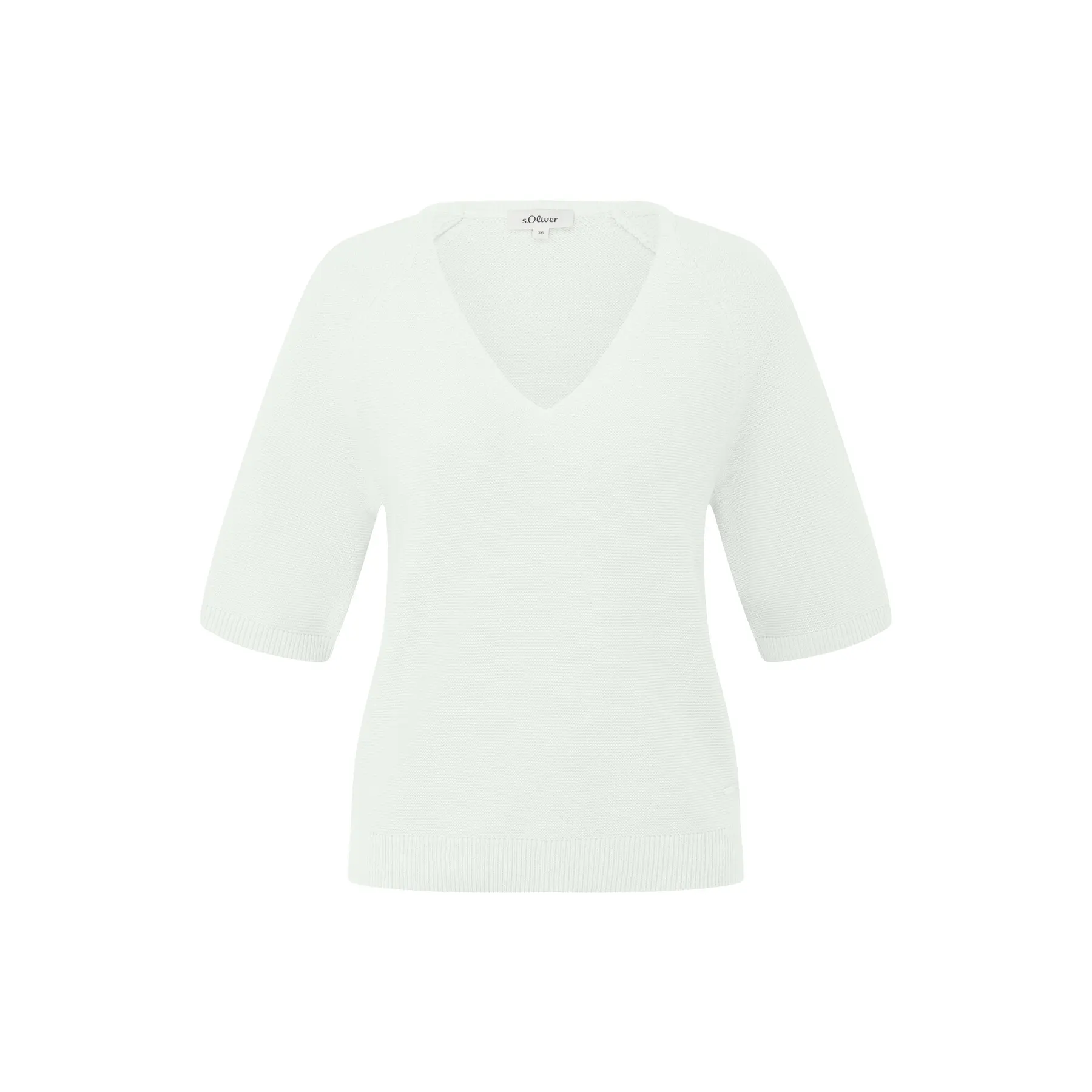Pull aus Baumwollmischung mit V-Ausschnitt Damen s.Oliver