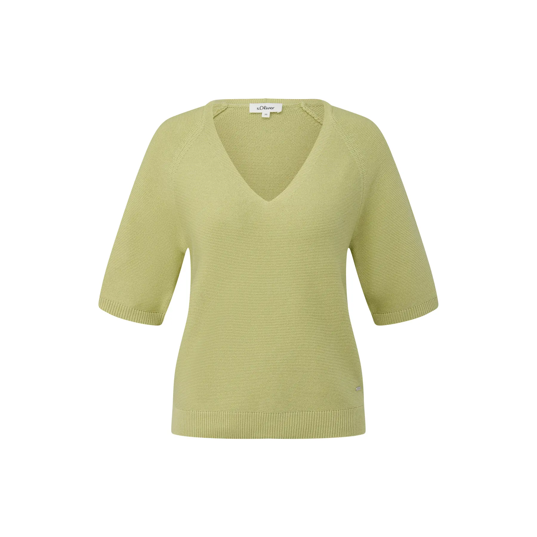 Pull aus Baumwollmischung mit V-Ausschnitt Damen s.Oliver