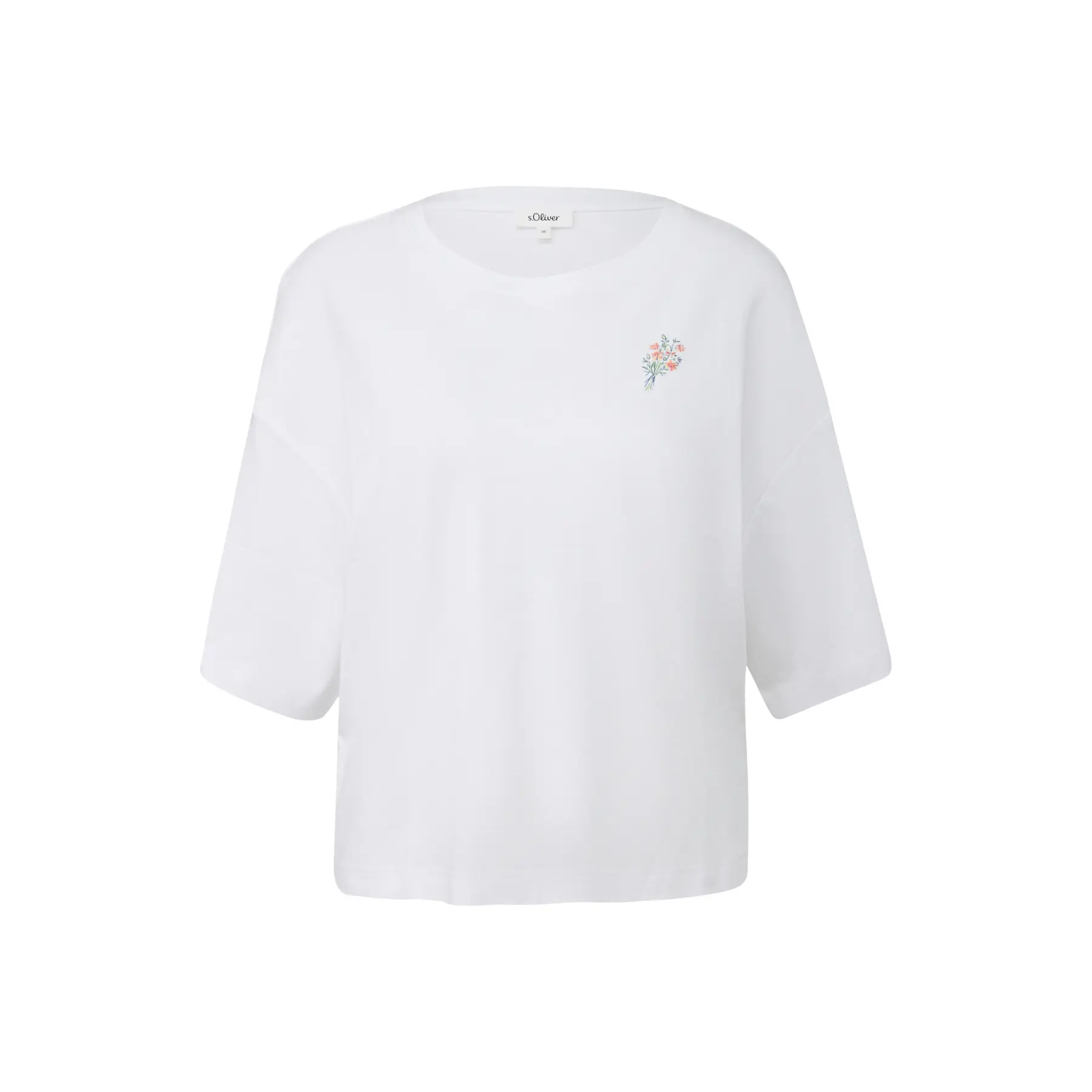 Oversized T-Shirt aus weichem Baumwolljersey mit Druck vorne und hinten Damen s.Oliver