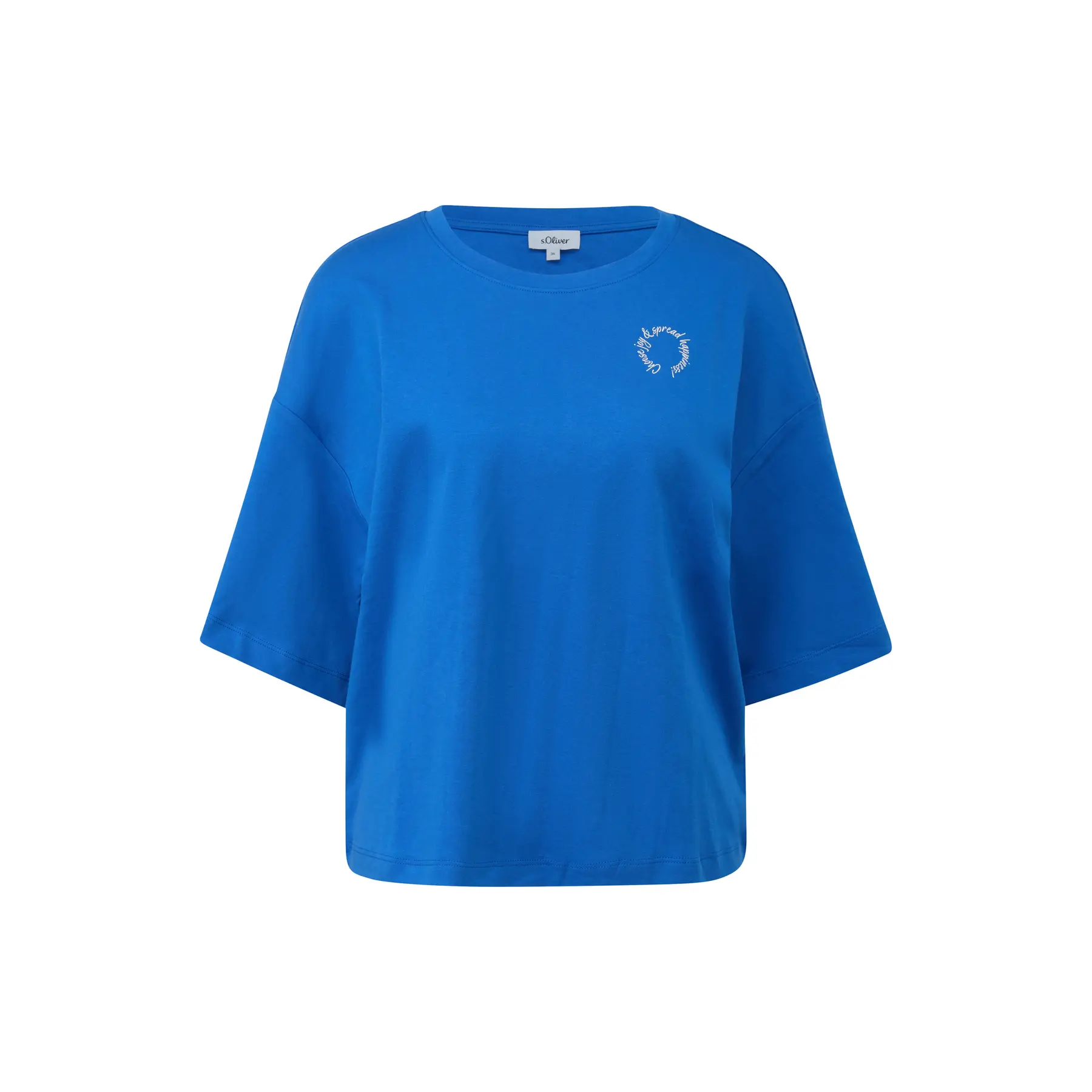 Oversized T-Shirt aus weichem Baumwolljersey mit Druck vorne und hinten Damen s.Oliver