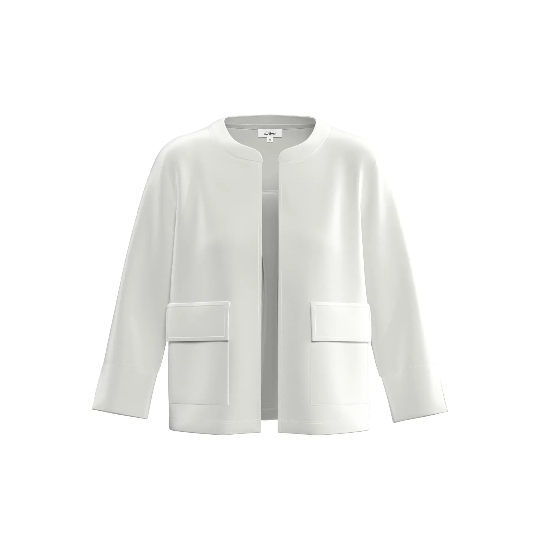 Cropped Scuba Sweatshirt mit Stehkragen für Damen s.Oliver