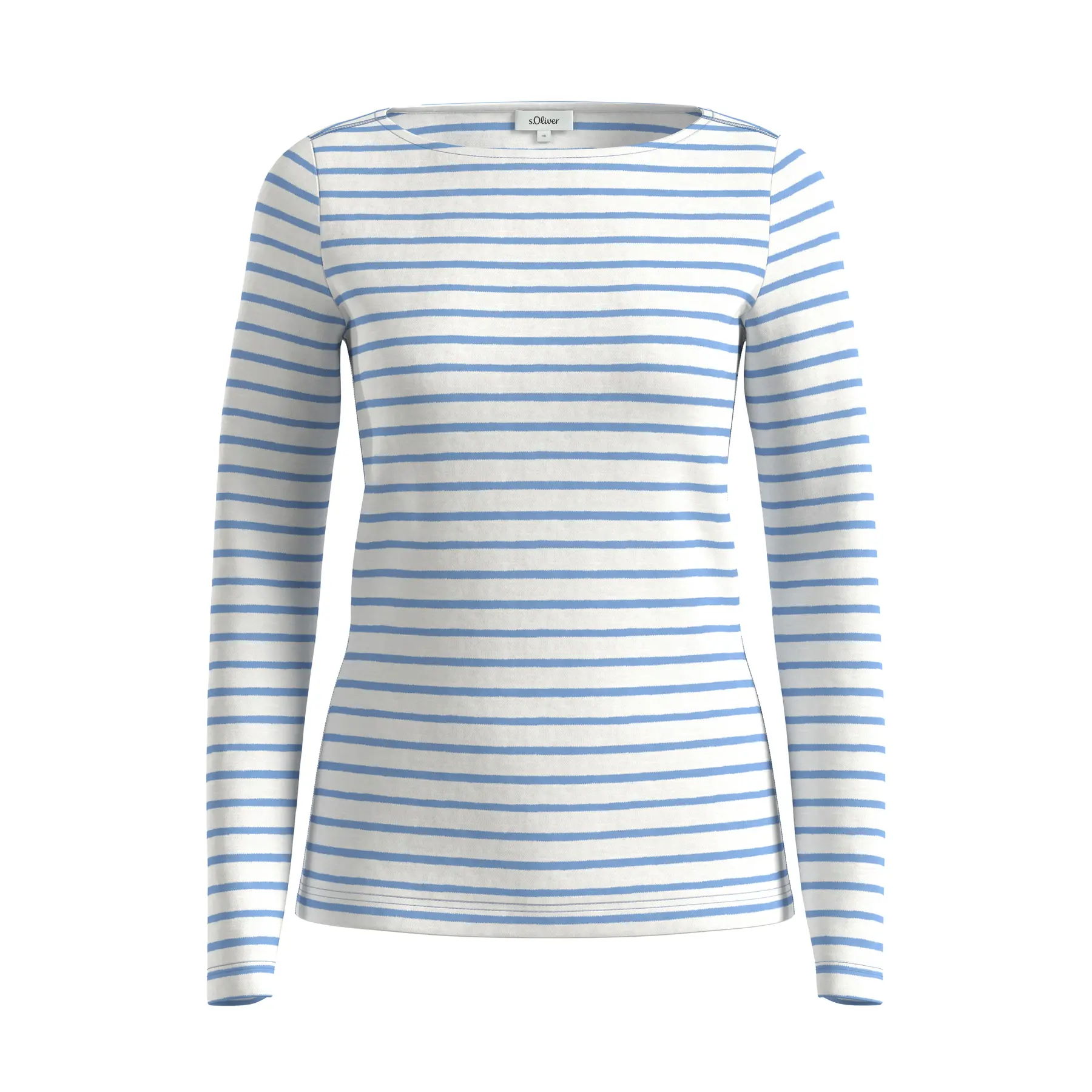 Langarm-T-Shirt gestreift aus weichem Jersey slim fit Damen s.Oliver