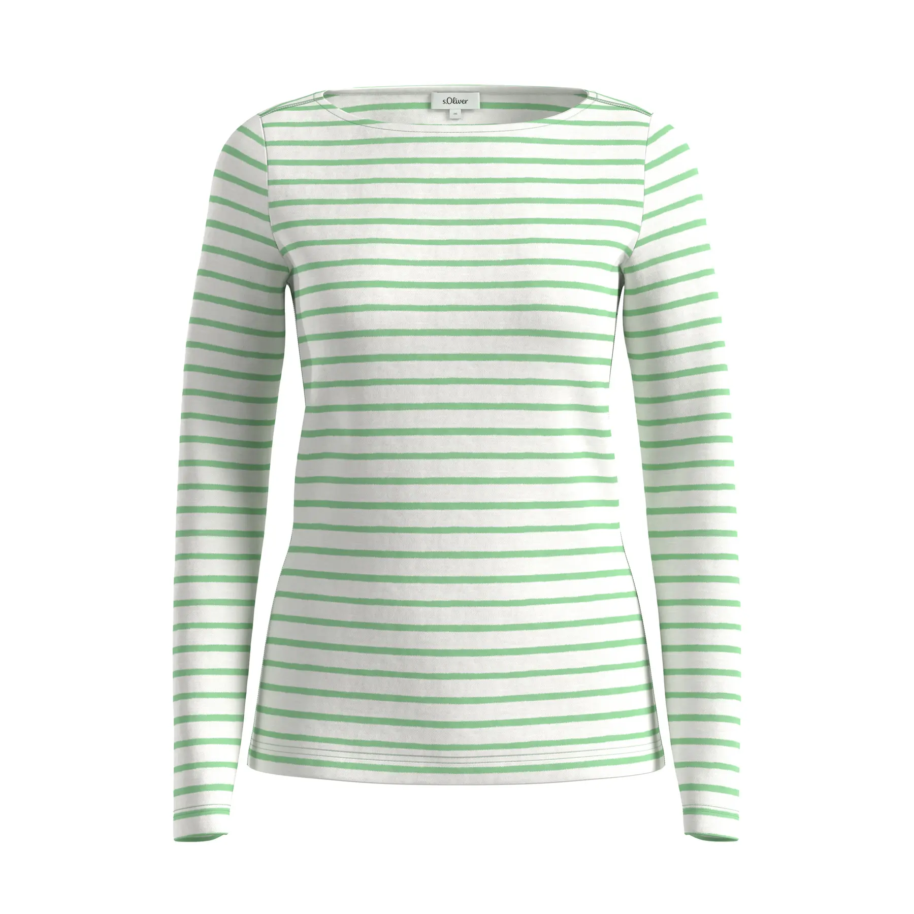Langarm-T-Shirt gestreift aus weichem Jersey slim fit Damen s.Oliver