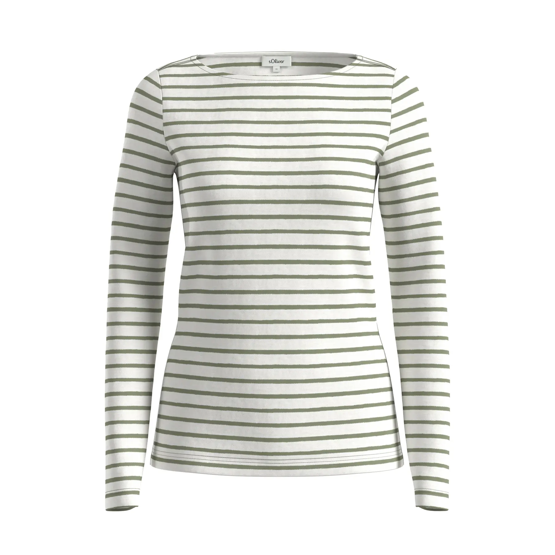 Langarm-T-Shirt gestreift aus weichem Jersey slim fit Damen s.Oliver