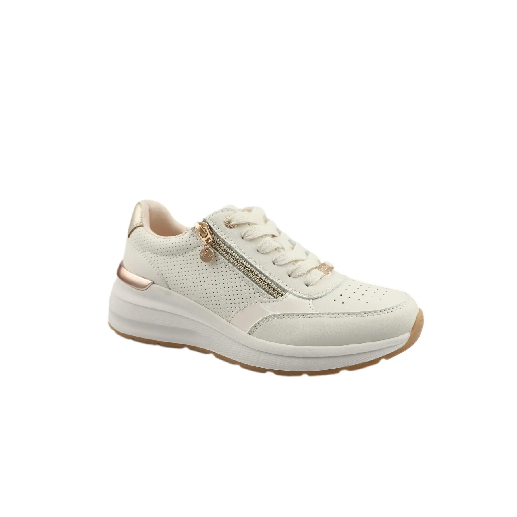 Sneakers con lacci in similpelle donna