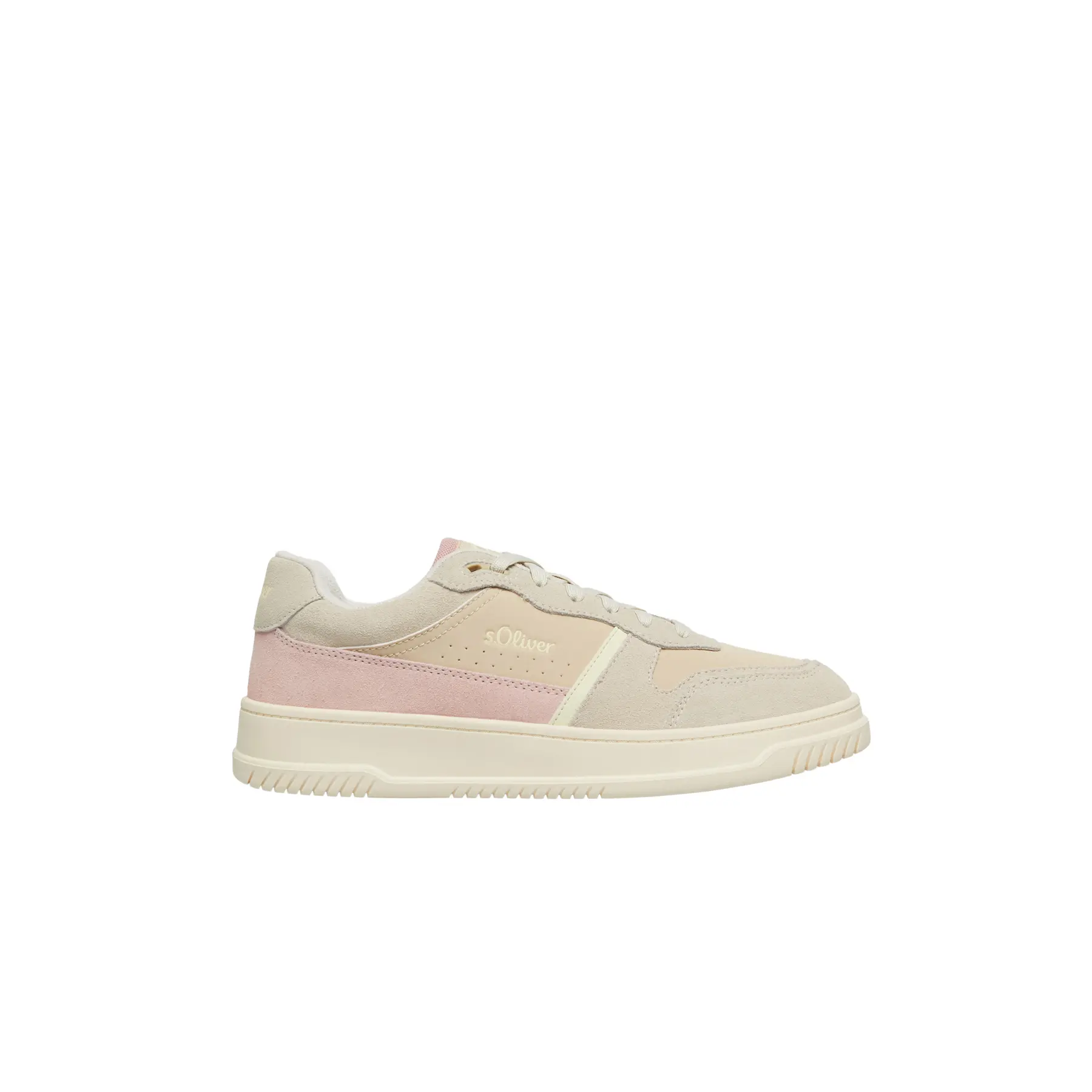 Sneakers in pelle con suola platform donna