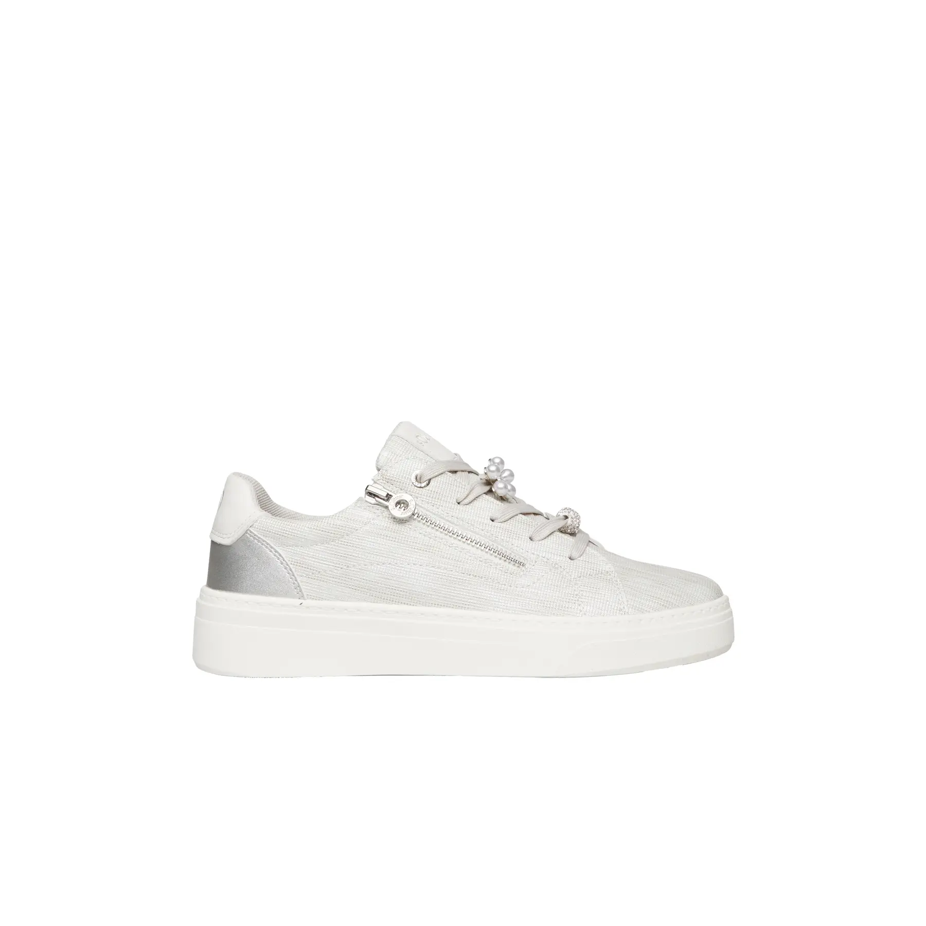 Sneakers con dettaglio zip e suola piattaforma donna