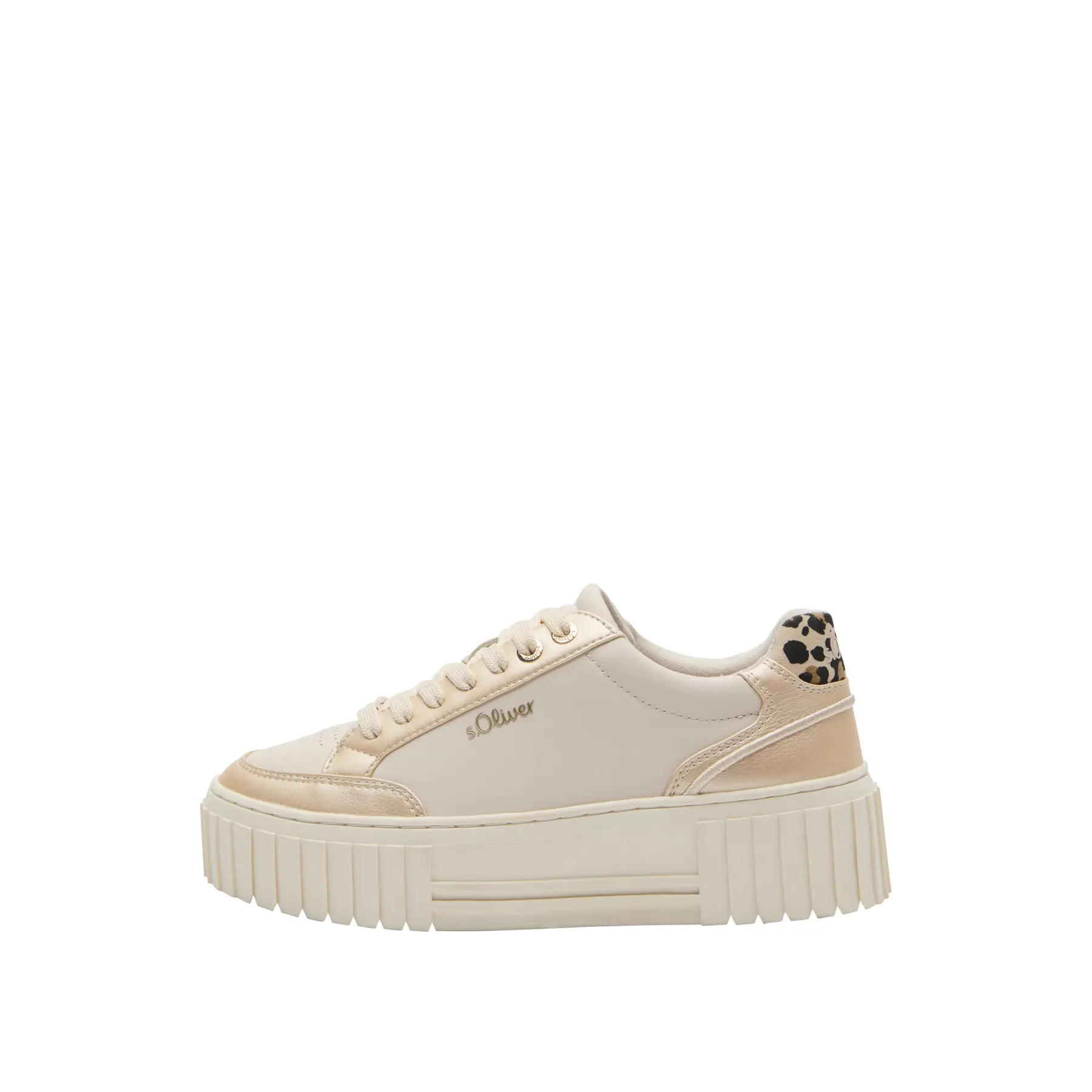 Scarpe con suola piattaforma con dettaglio leopardato donna
