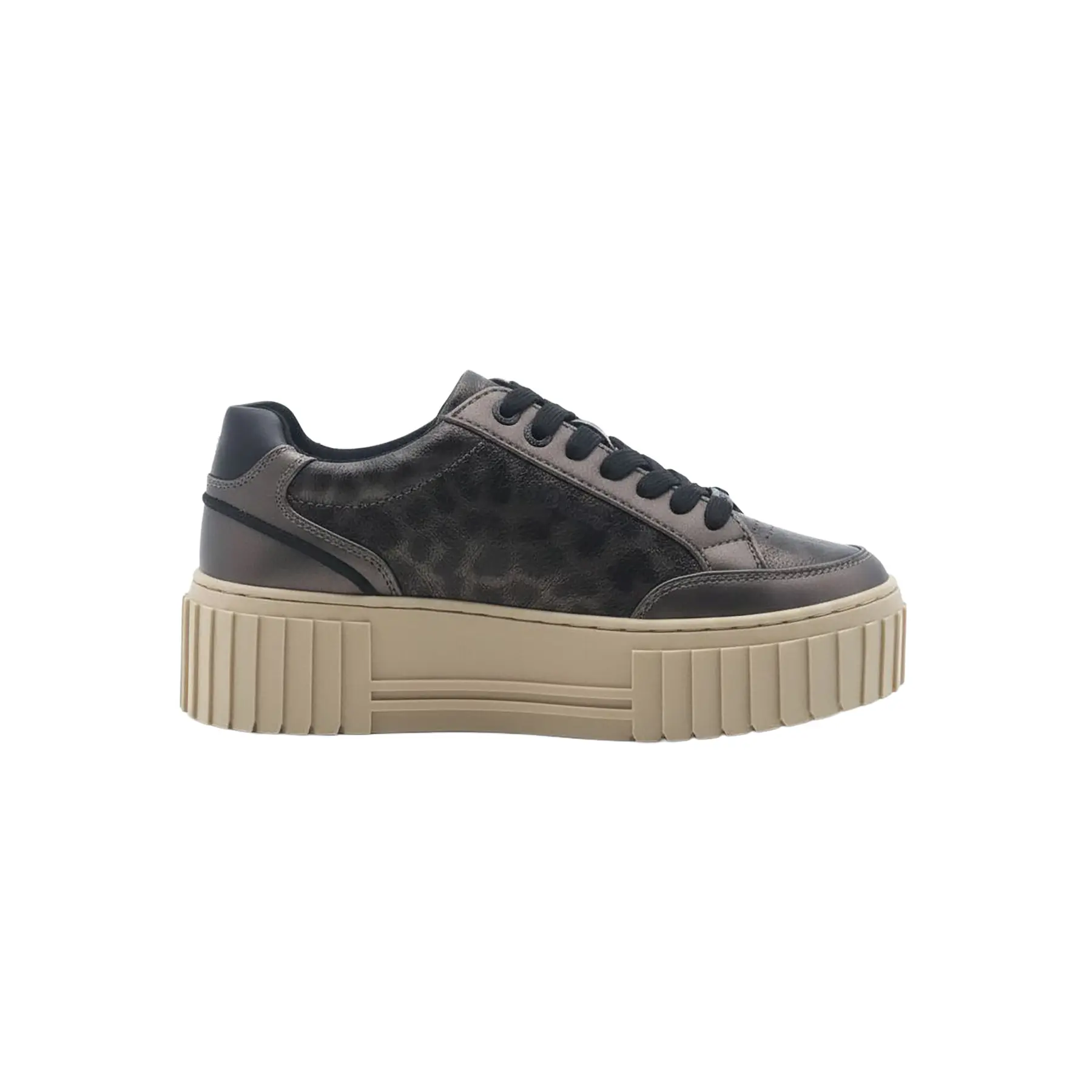 Scarpe con suola piattaforma con dettaglio leopardato donna
