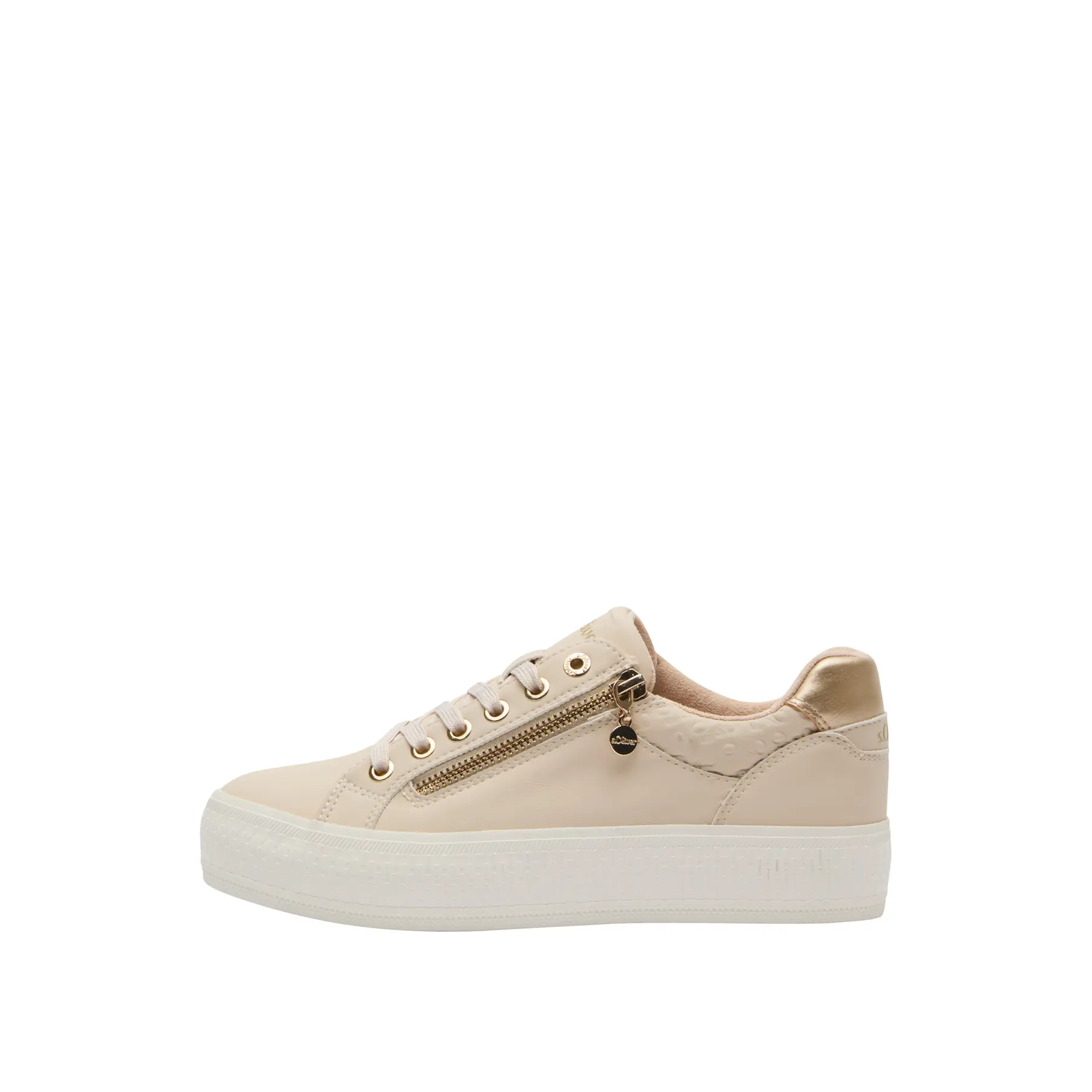 Scarpe con zip e suola in gomma donna
