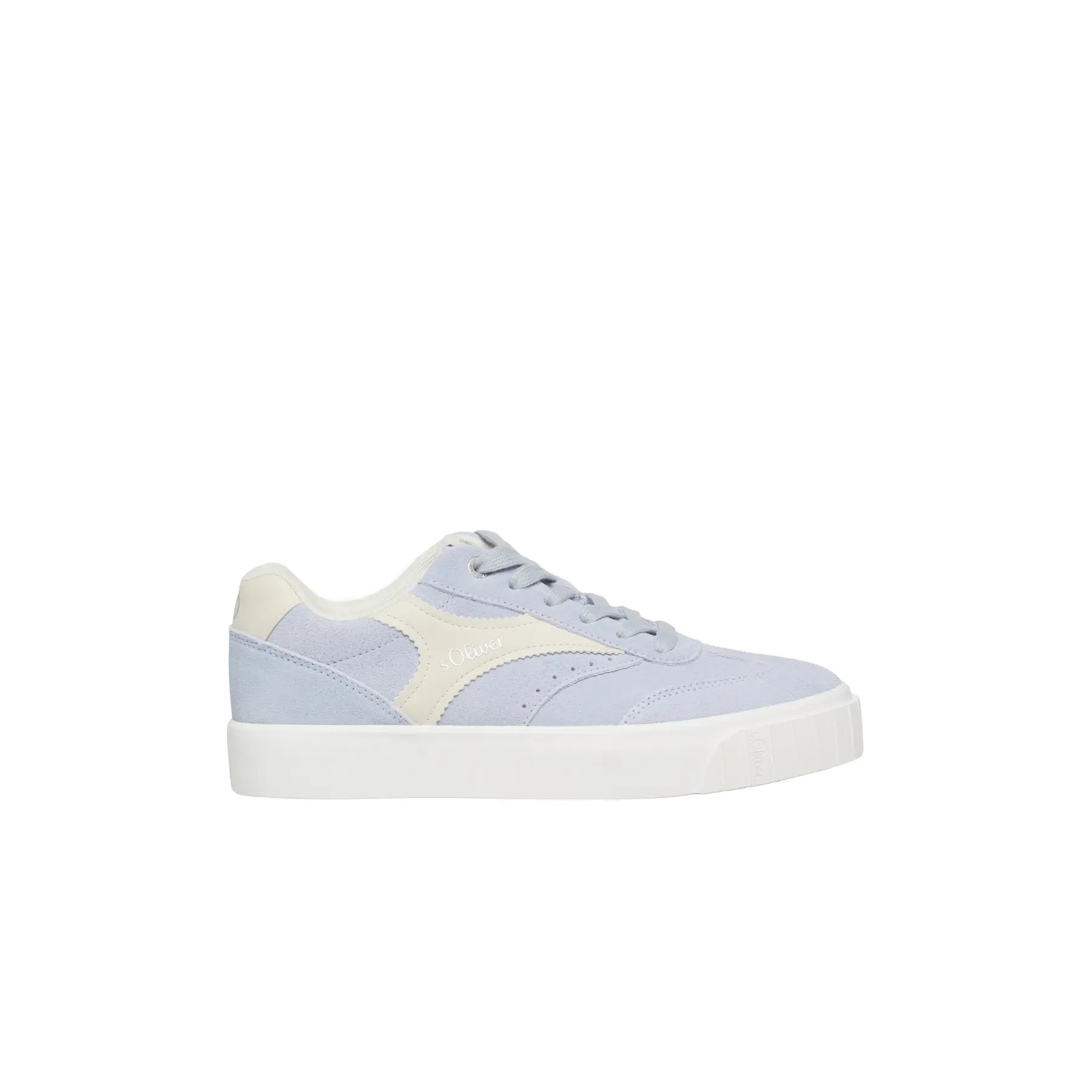 Sneakers in pelle con suola platform donna