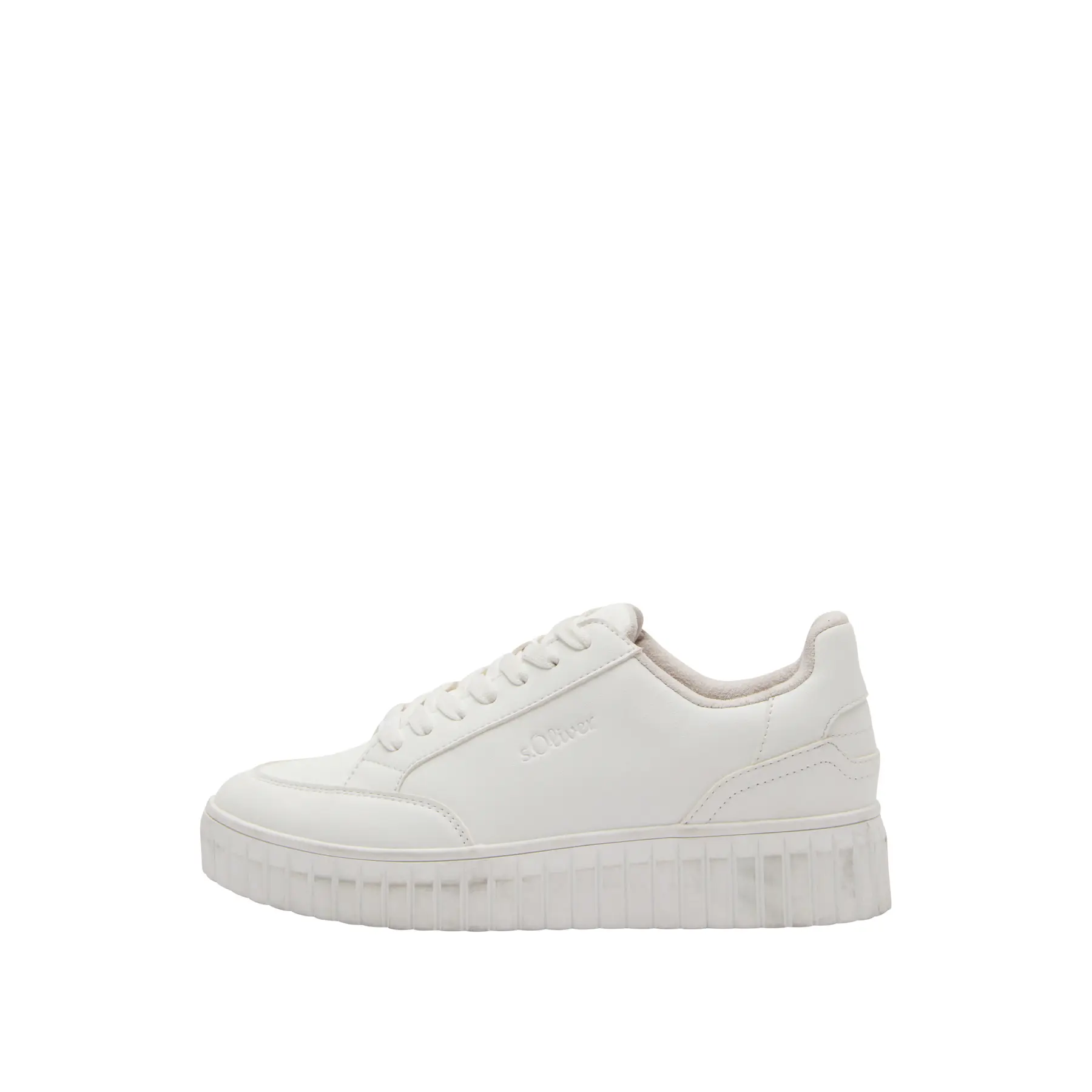 Sneakers con suola piatta con logo donna