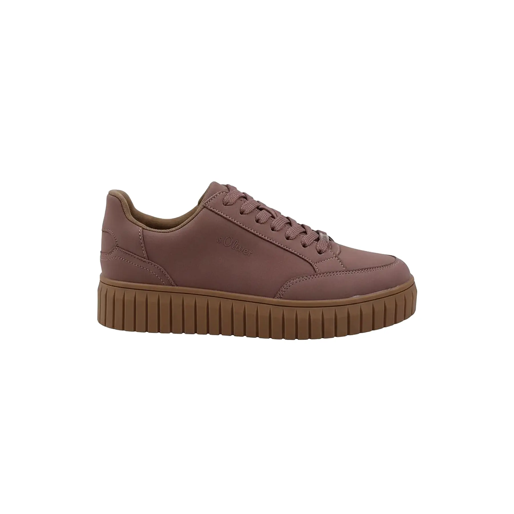 Sneakers con suola piatta con logo donna