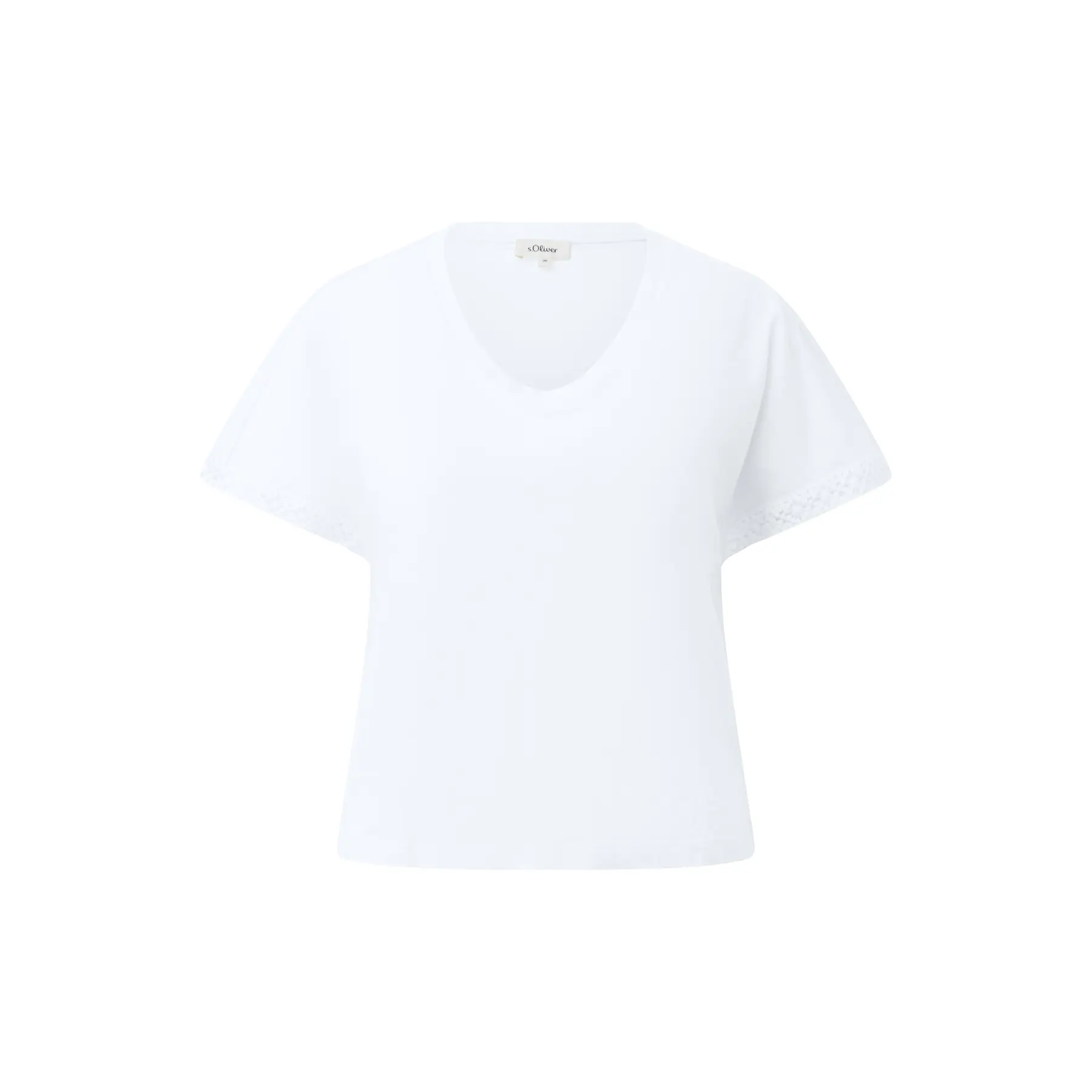 Ärmelloses T-Shirt aus meliertem Garn V-Ausschnitt lässiger Schnitt Damen s.Oliver