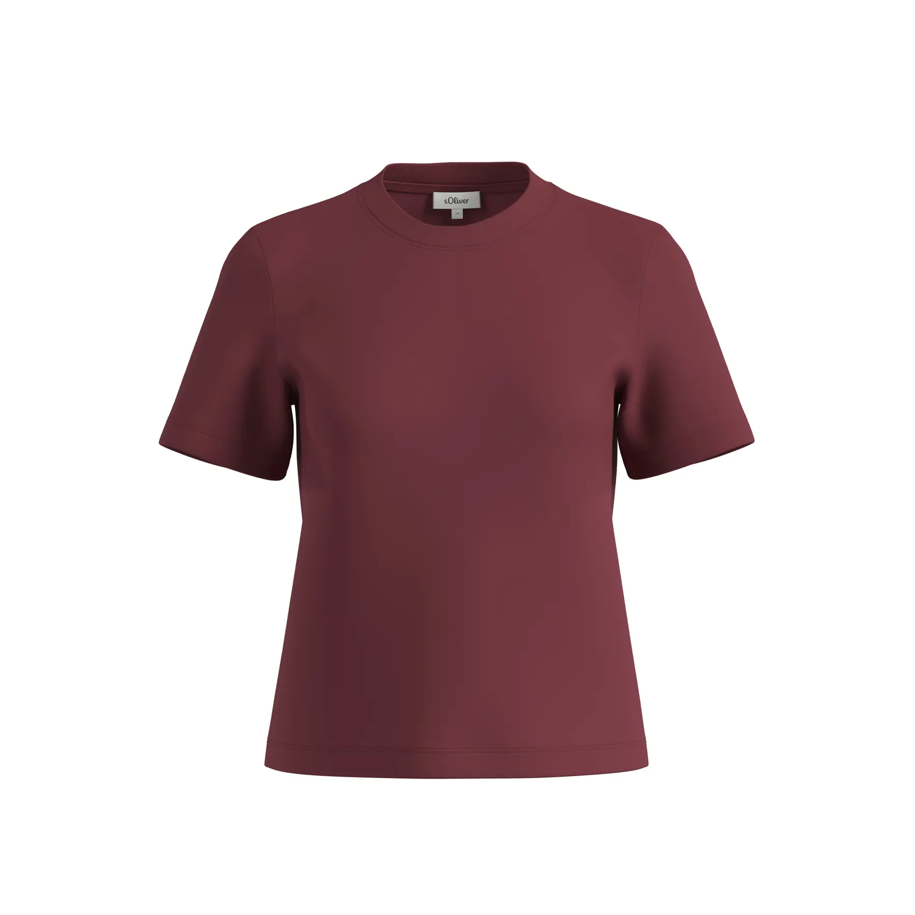 Damen T-Shirt aus weichem Interlock-Jersey mit rundem Kragen s.Oliver