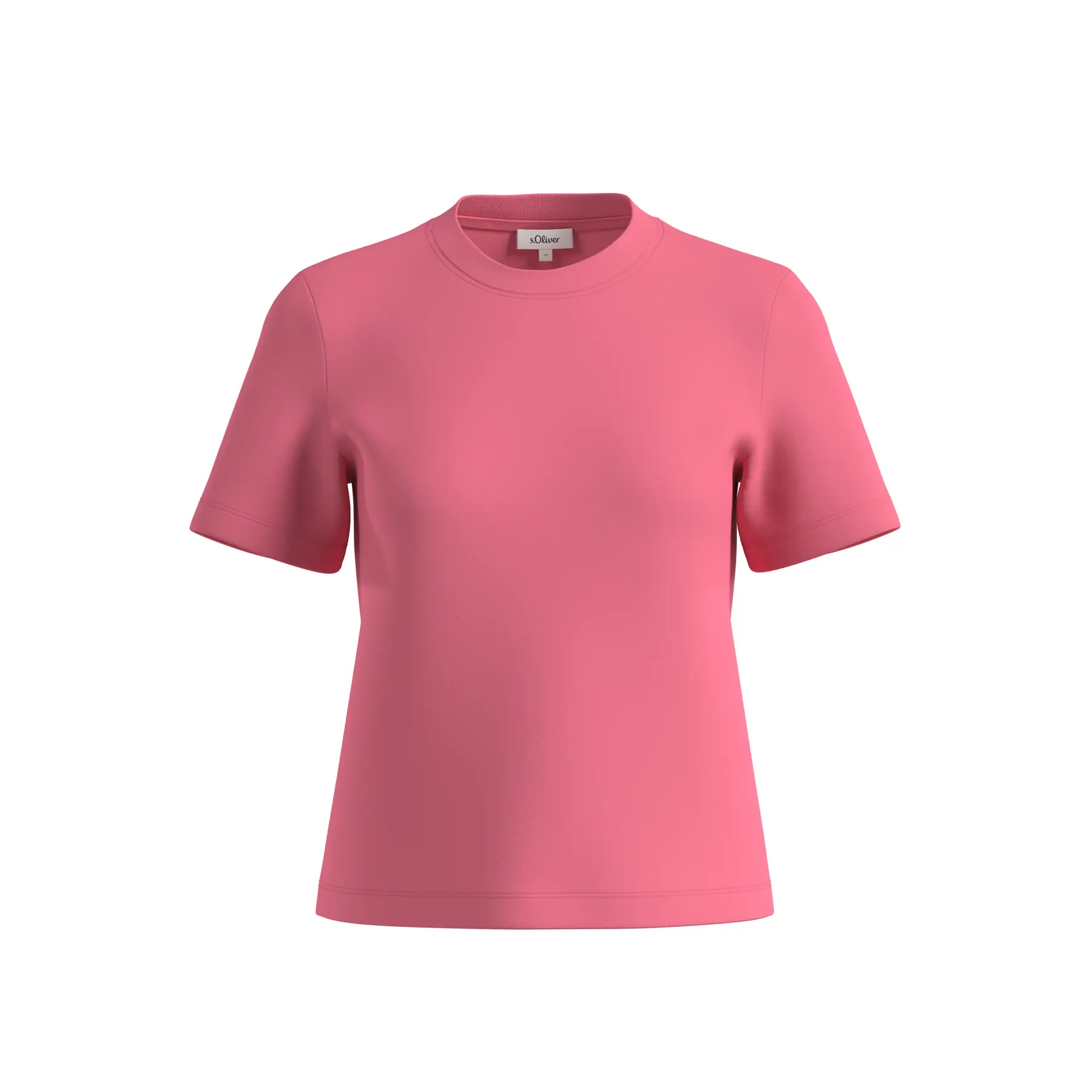 Damen T-Shirt aus weichem Interlock-Jersey mit rundem Kragen s.Oliver