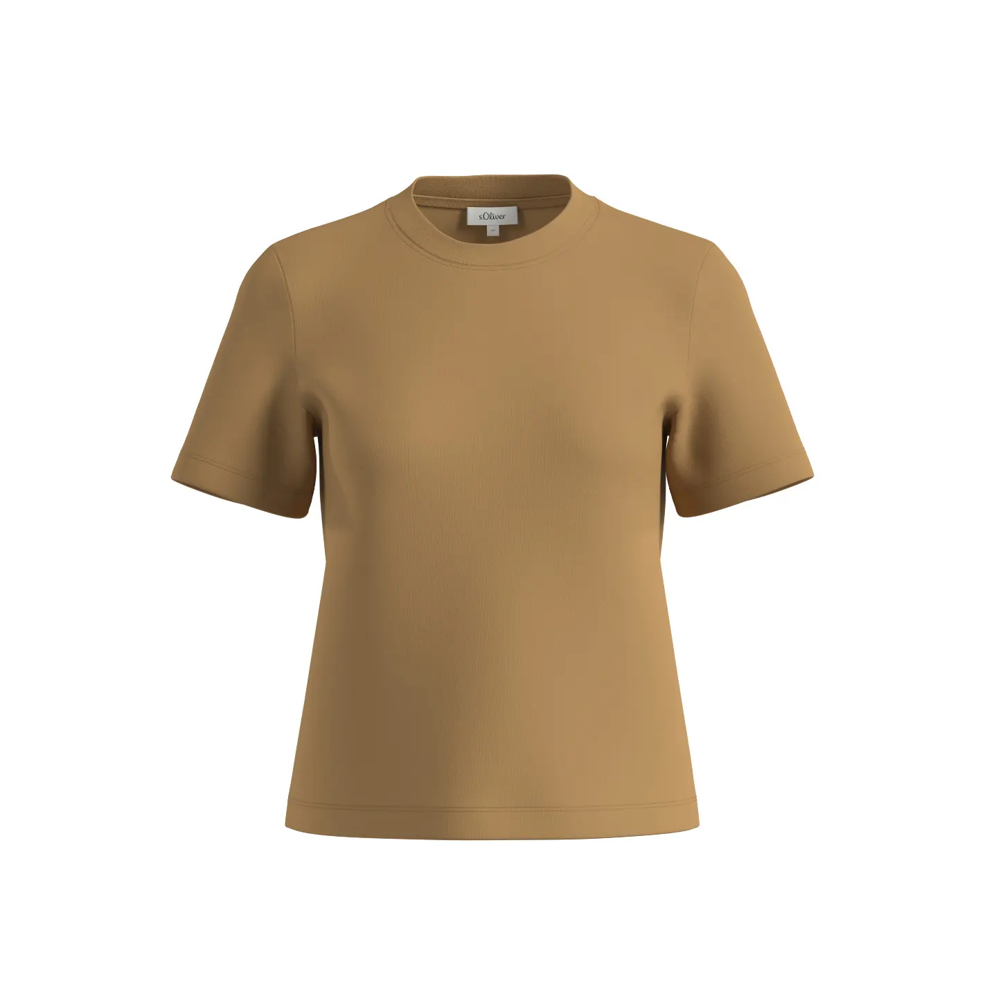 Damen T-Shirt aus weichem Interlock-Jersey mit rundem Kragen s.Oliver