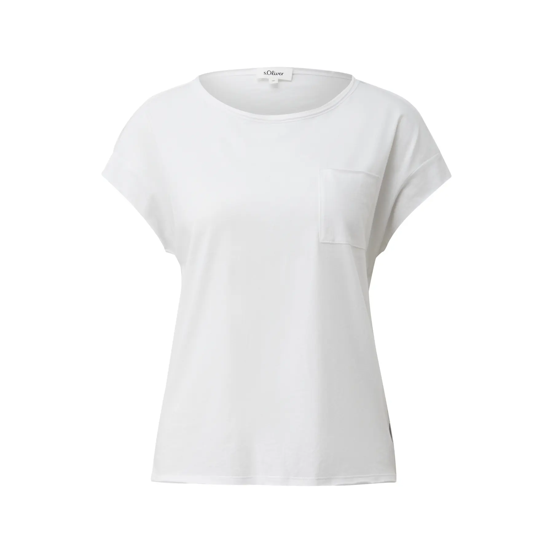 Ärmelloses T-Shirt aus Jersey mit Rundhalsausschnitt und Brusttasche für Damen s.Oliver