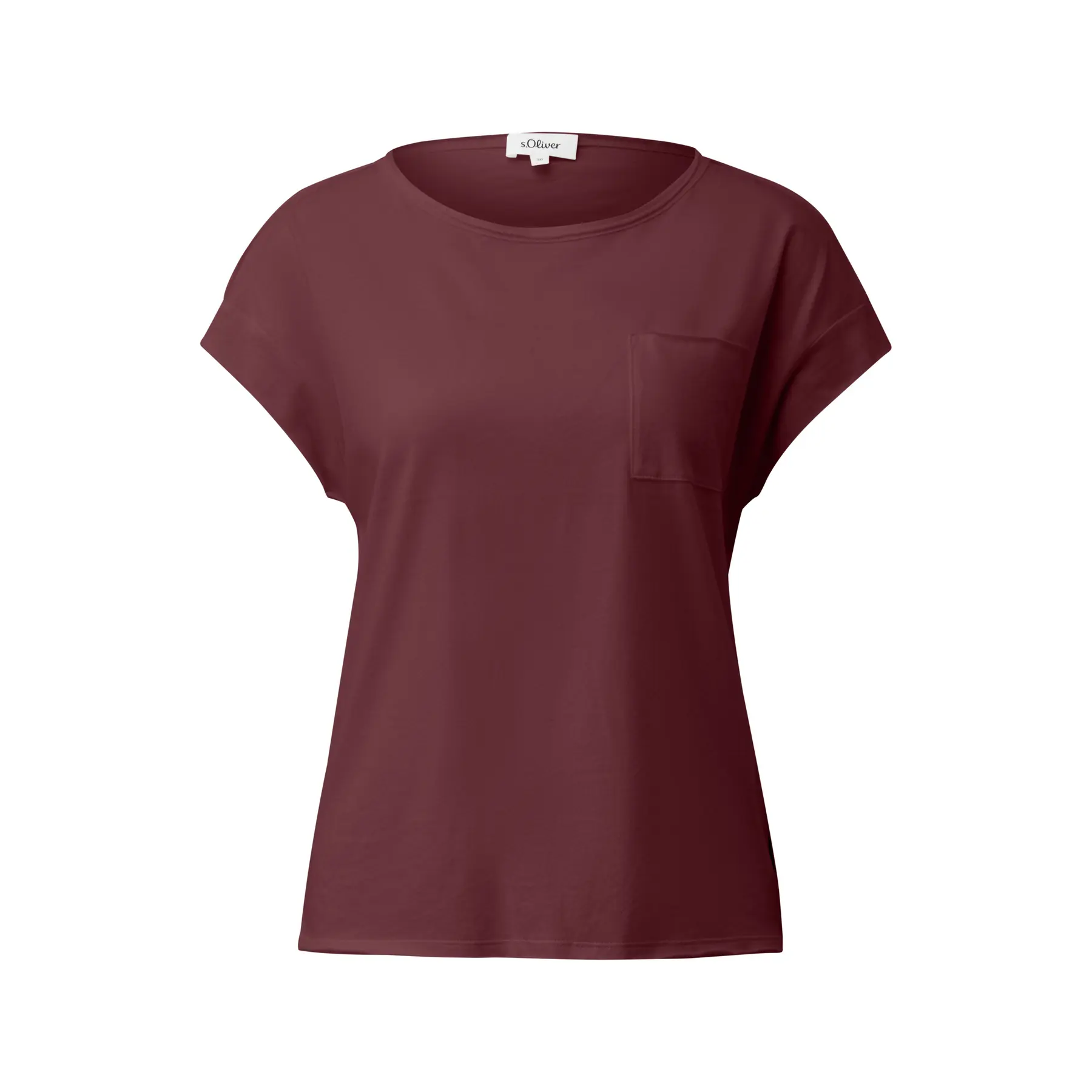 Ärmelloses T-Shirt aus Jersey mit Rundhalsausschnitt und Brusttasche für Damen s.Oliver