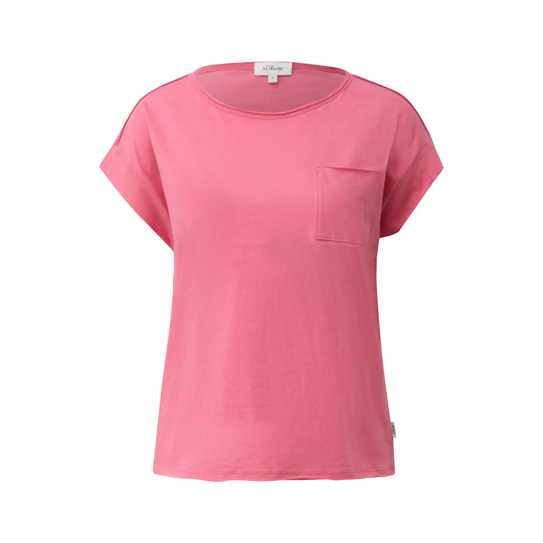 Ärmelloses T-Shirt aus Jersey mit Rundhalsausschnitt und Brusttasche für Damen s.Oliver