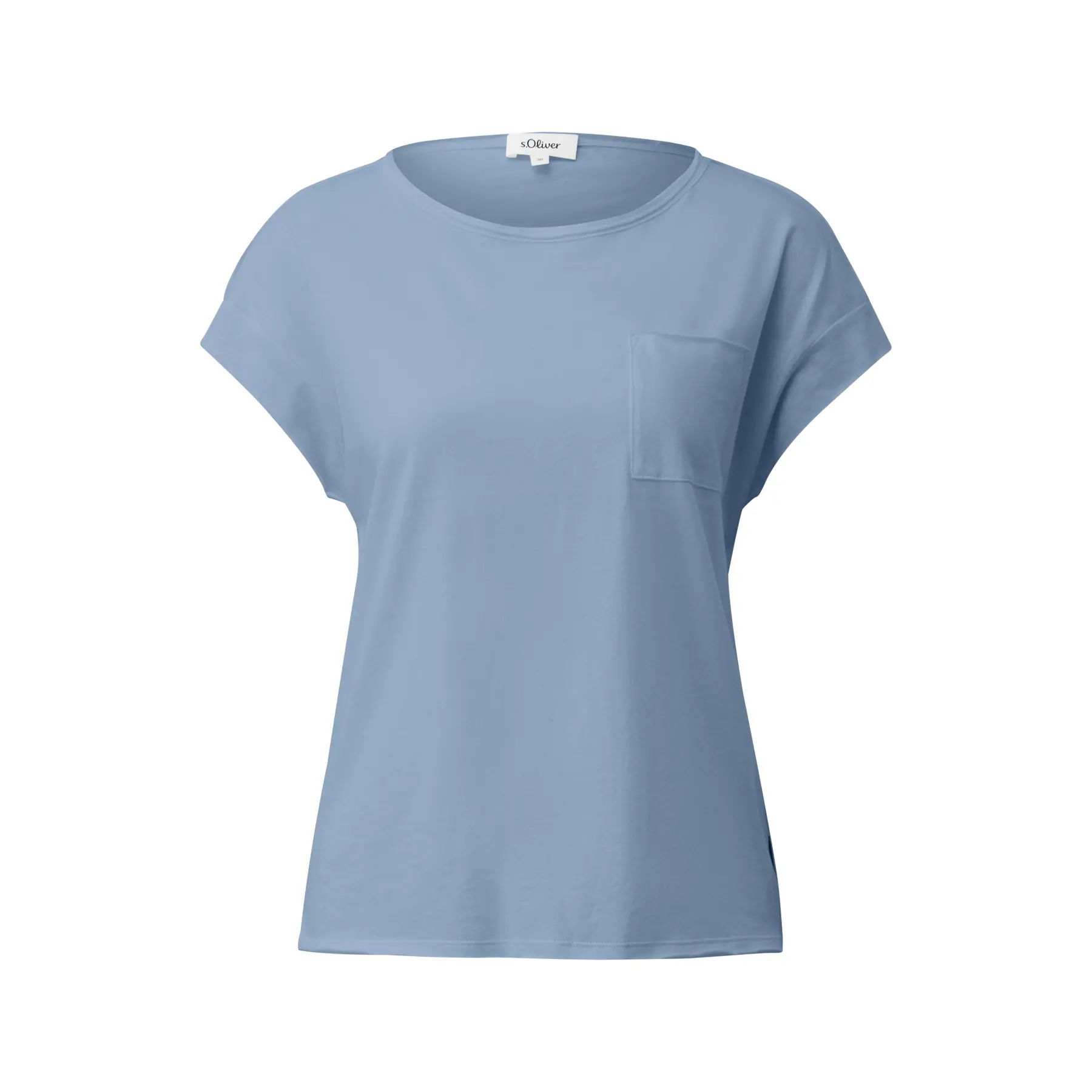 Ärmelloses T-Shirt aus Jersey mit Rundhalsausschnitt und Brusttasche für Damen s.Oliver