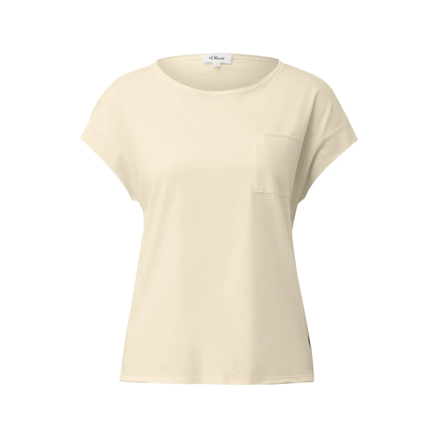 Ärmelloses T-Shirt aus Jersey mit Rundhalsausschnitt und Brusttasche für Damen s.Oliver
