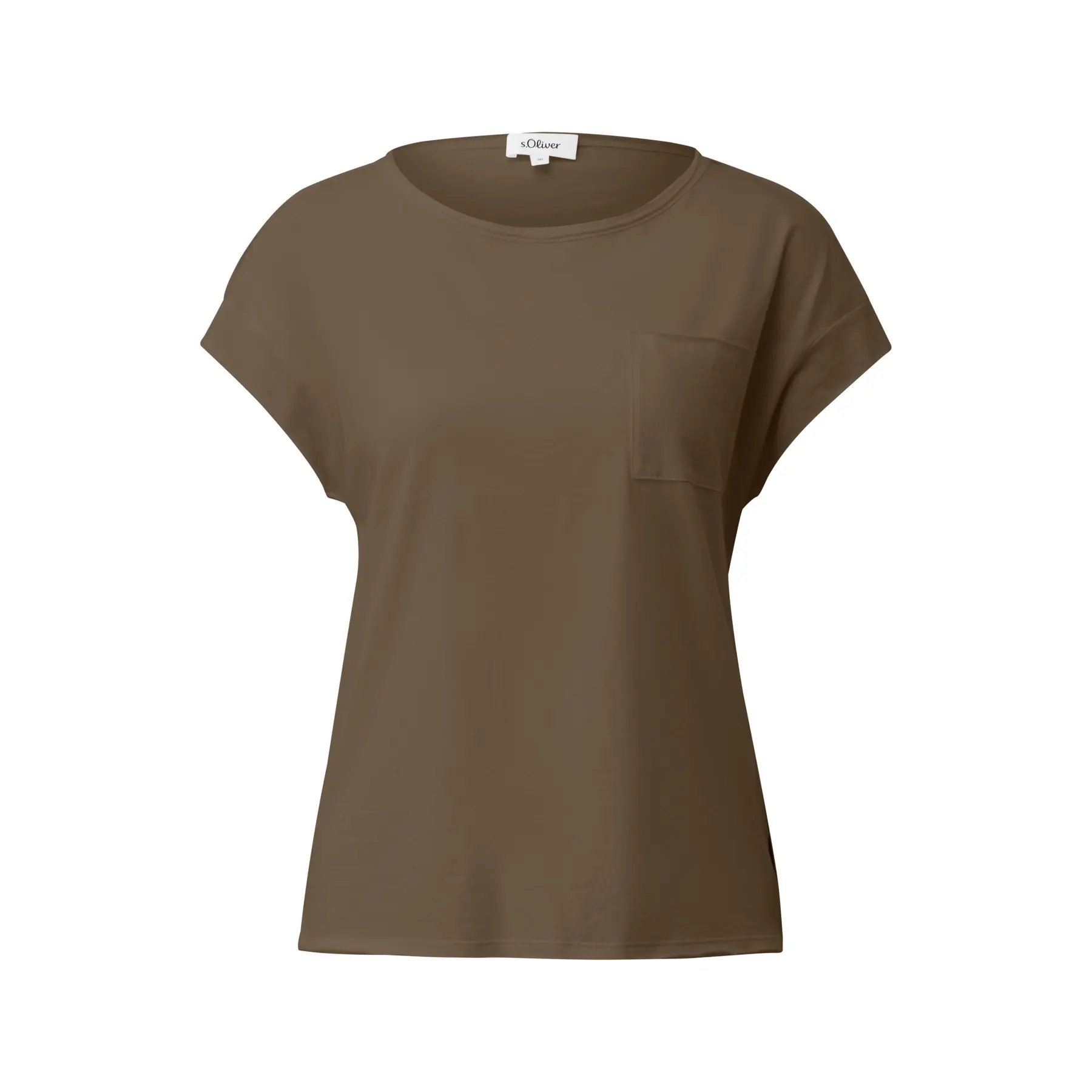 Ärmelloses T-Shirt aus Jersey mit Rundhalsausschnitt und Brusttasche für Damen s.Oliver