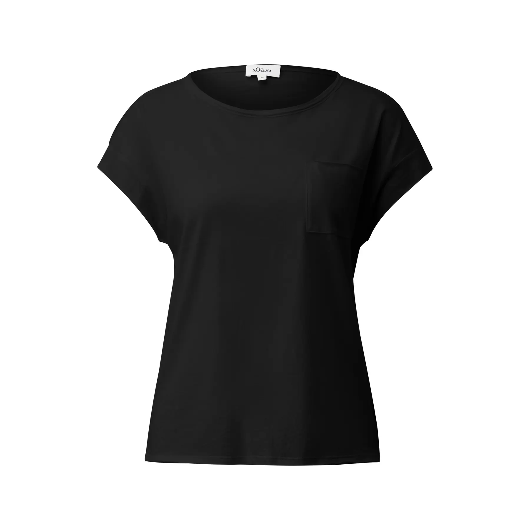 Ärmelloses T-Shirt aus Jersey mit Rundhalsausschnitt und Brusttasche für Damen s.Oliver