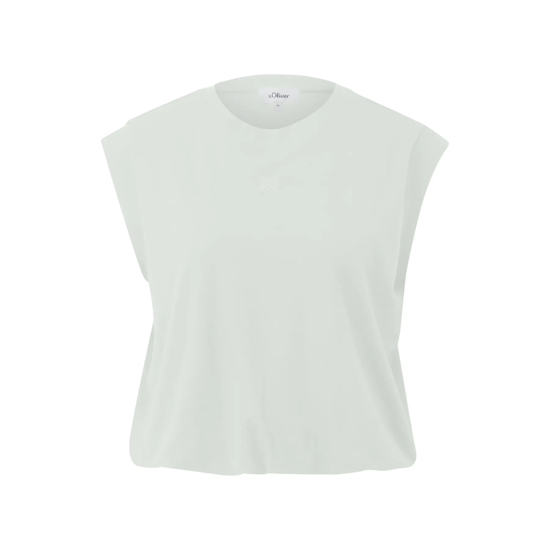Ärmelloses Interlock-Jersey-Top mit Logo und elastischem Saum Damen s.Oliver