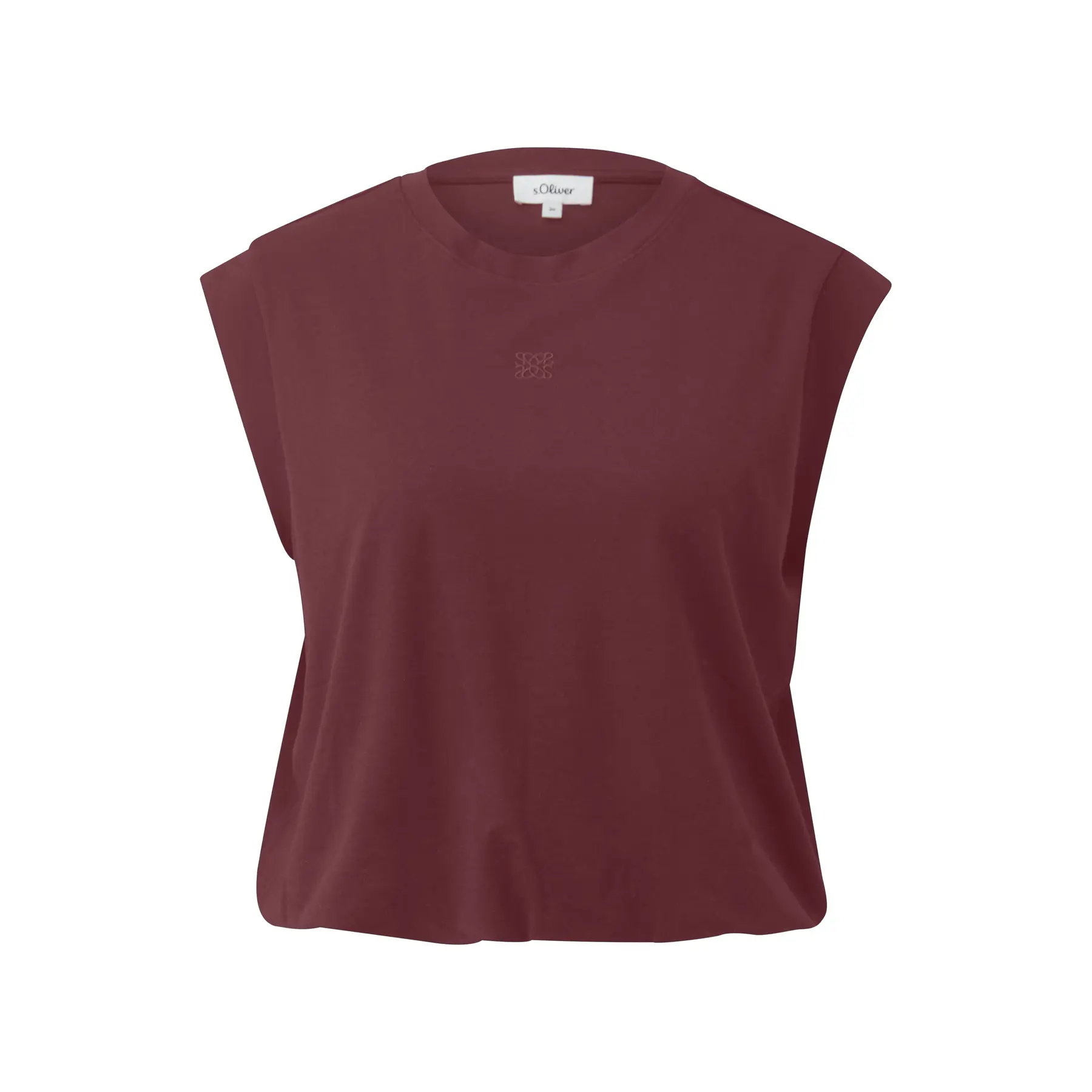 Ärmelloses Interlock-Jersey-Top mit Logo und elastischem Saum Damen s.Oliver