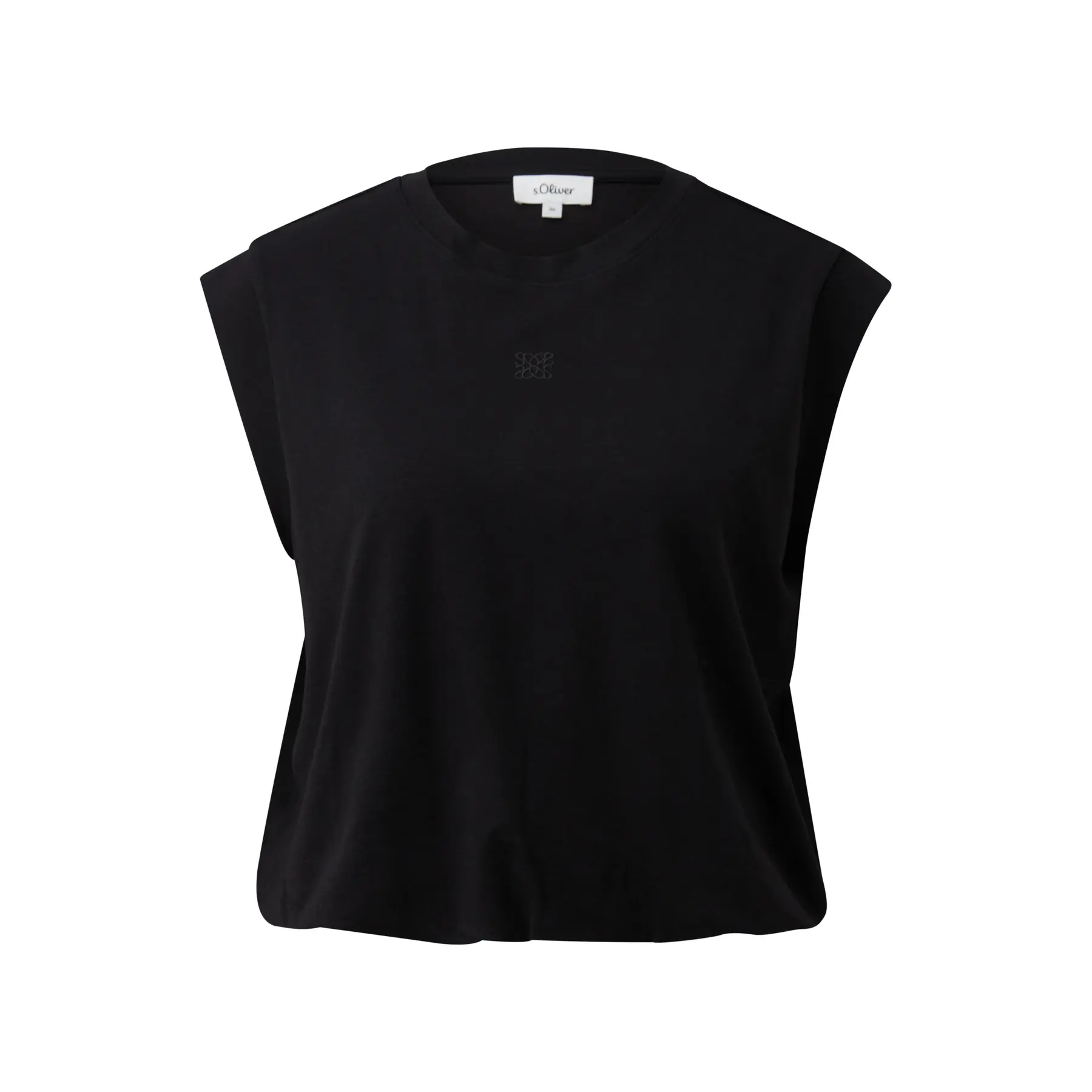 Ärmelloses Interlock-Jersey-Top mit Logo und elastischem Saum Damen s.Oliver