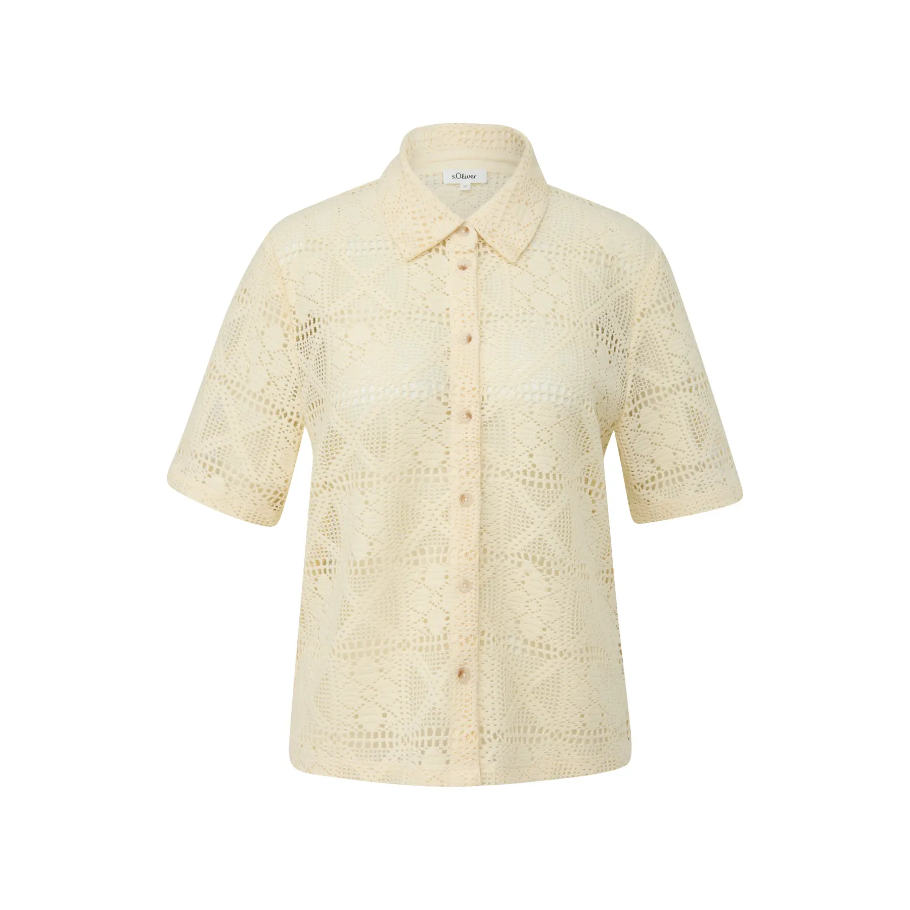 Leichtes Damen-Poloshirt aus gehäkelter Spitze s.Oliver