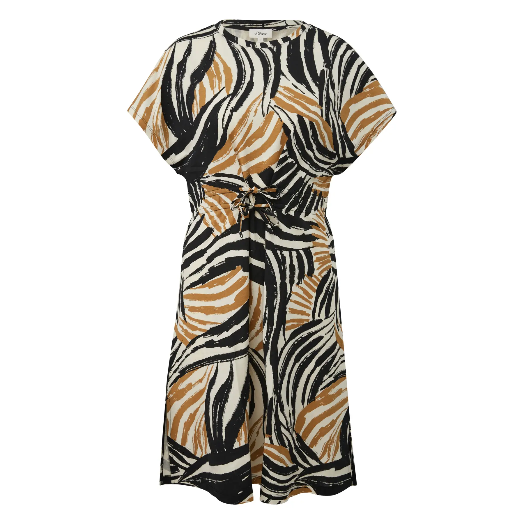 Ärmelloses Jerseykleid mit Kordelzug und ausgestelltem Saum Damen s.Oliver