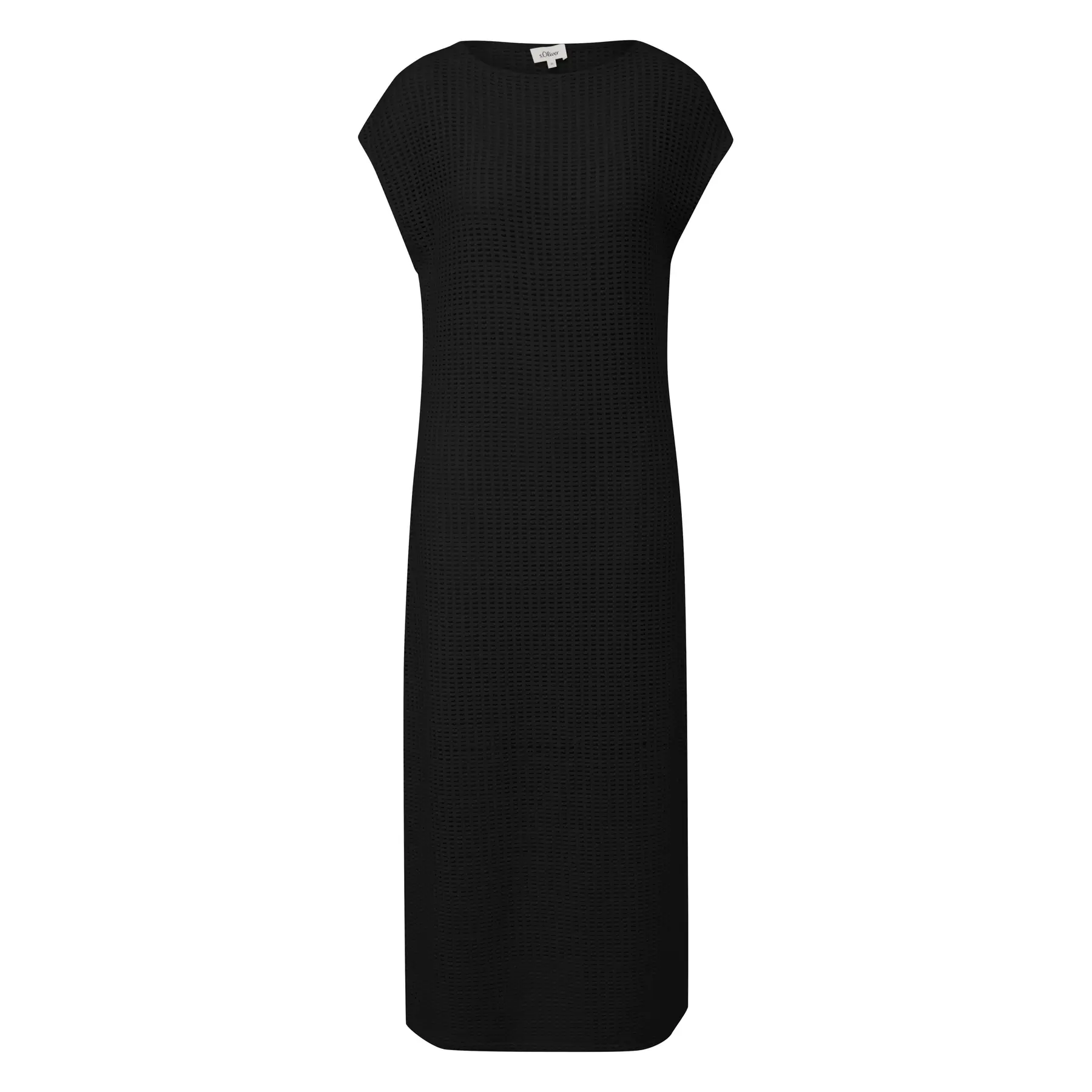 Leichte Jersey Kleid mit Lochmuster und Rundhalsausschnitt für Frauen s.Oliver