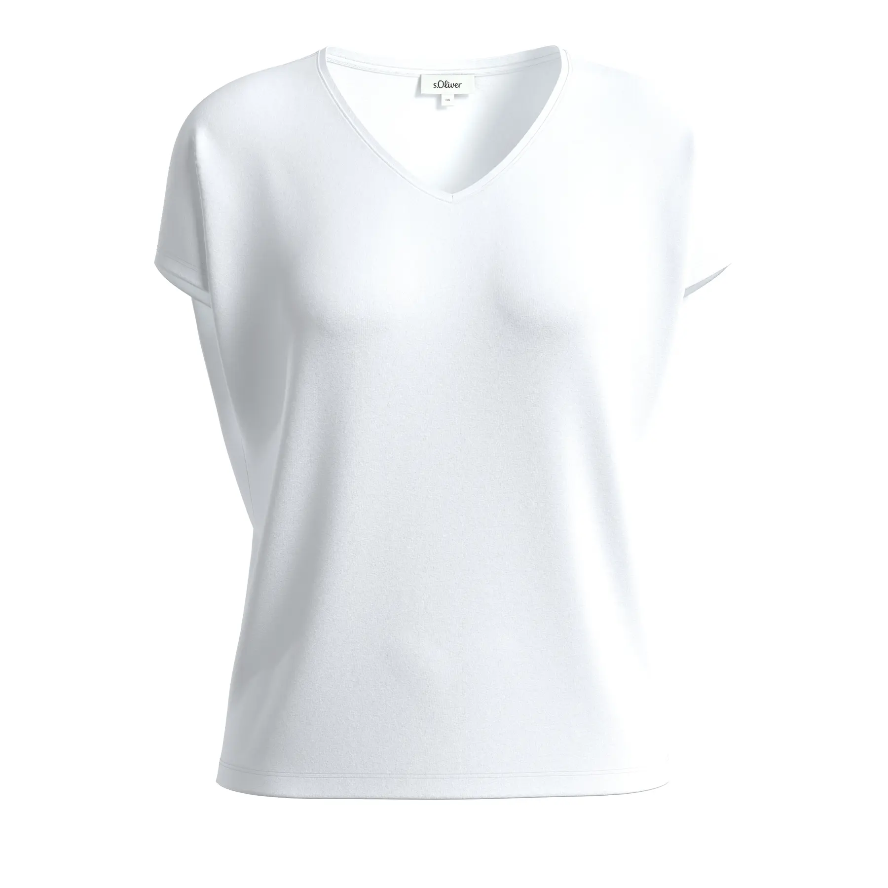 Ärmelloses V-Ausschnitt T-Shirt aus weichem Viskose-Mix Damen s.Oliver