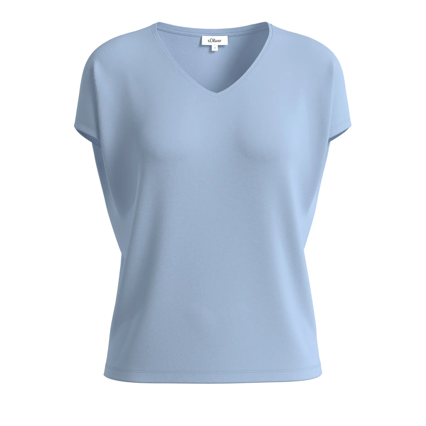 Ärmelloses V-Ausschnitt T-Shirt aus weichem Viskose-Mix Damen s.Oliver